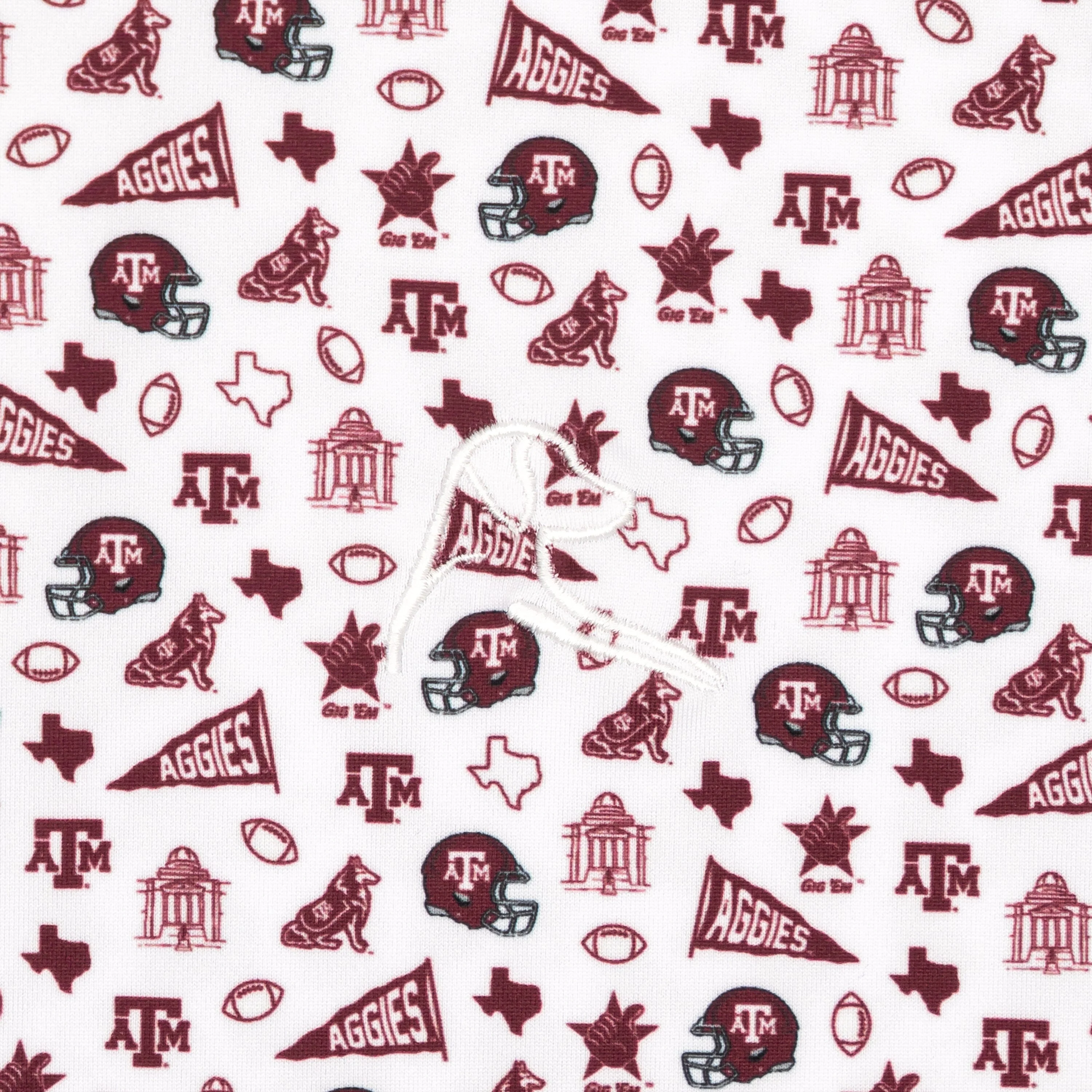The Texas A&M Gameday | Collegiate Polo | The Texas A&M Gameday - White/Burgundy - Image 3