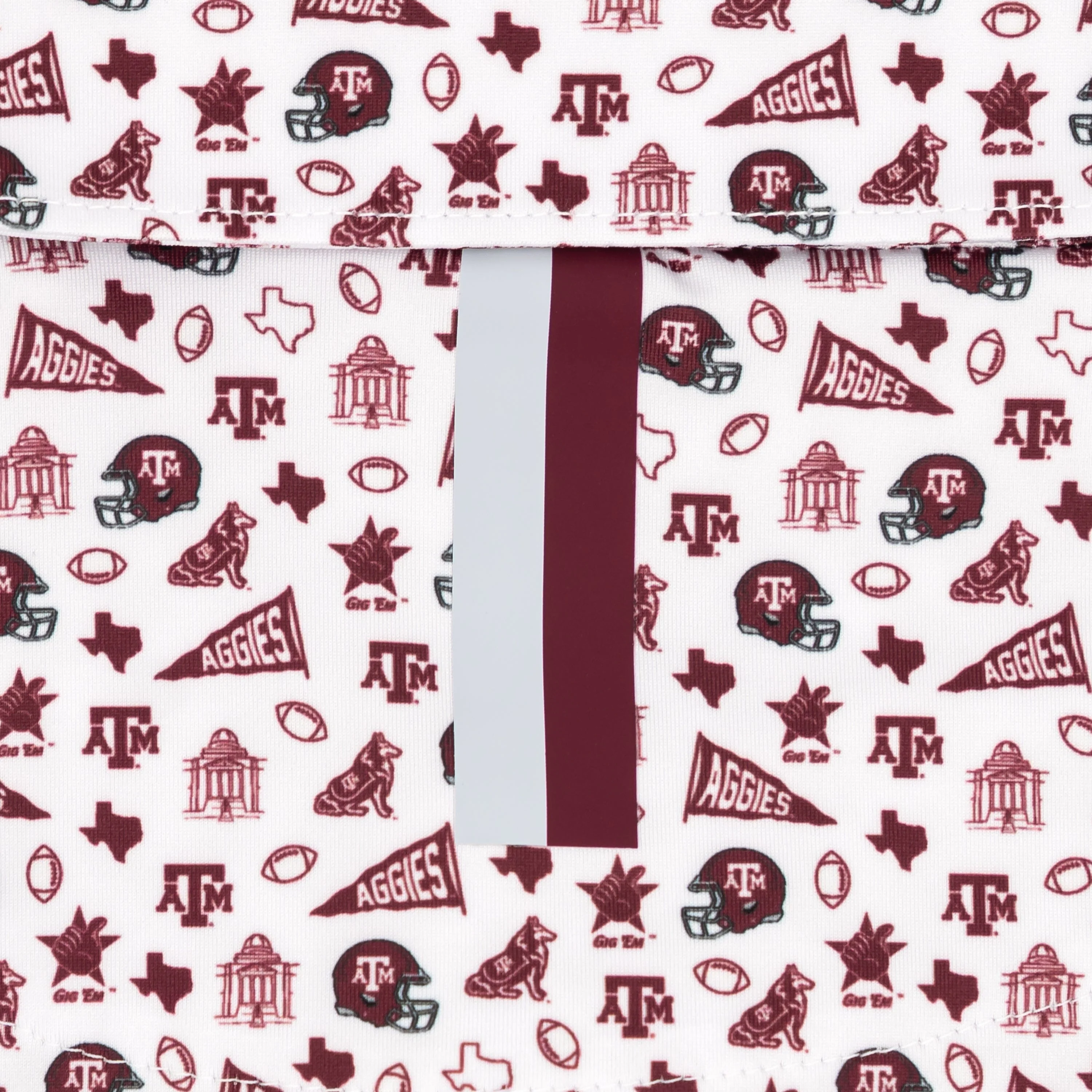 The Texas A&M Gameday | Collegiate Polo | The Texas A&M Gameday - White/Burgundy - Image 4