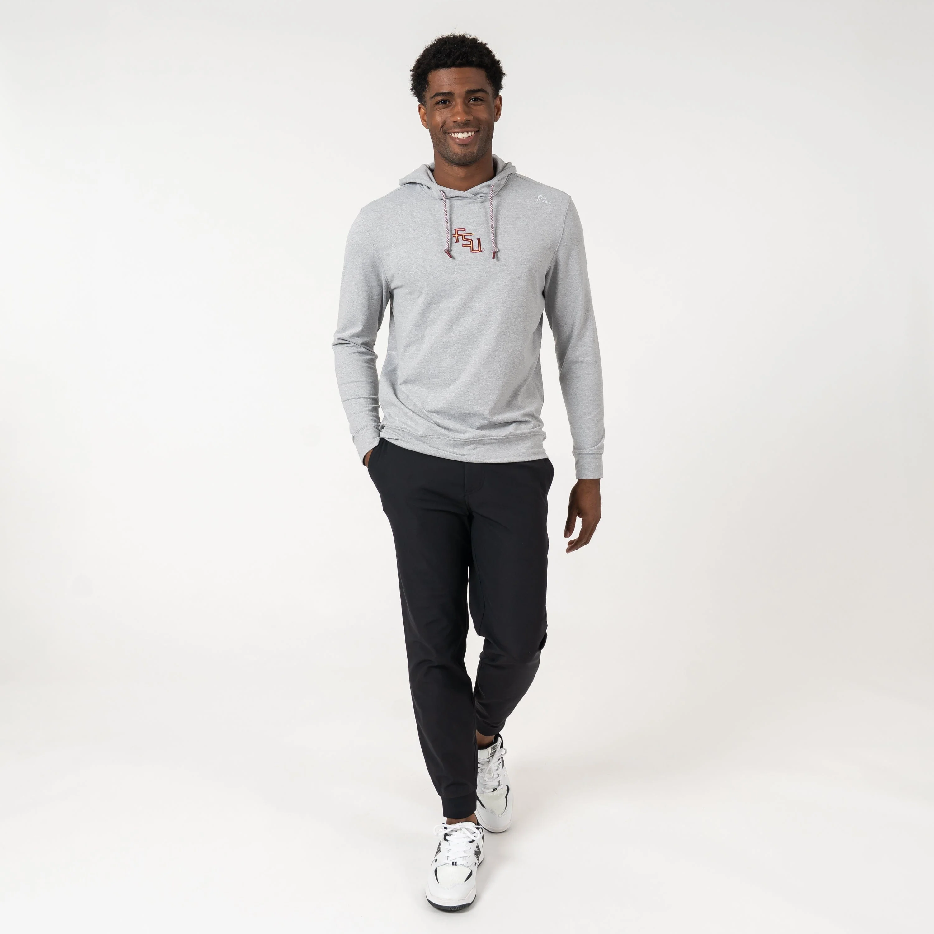 Hesi Collegiate Hoodie - Florida State | Heather - Stainless Steel/White - Florida State - 1 - Image 6