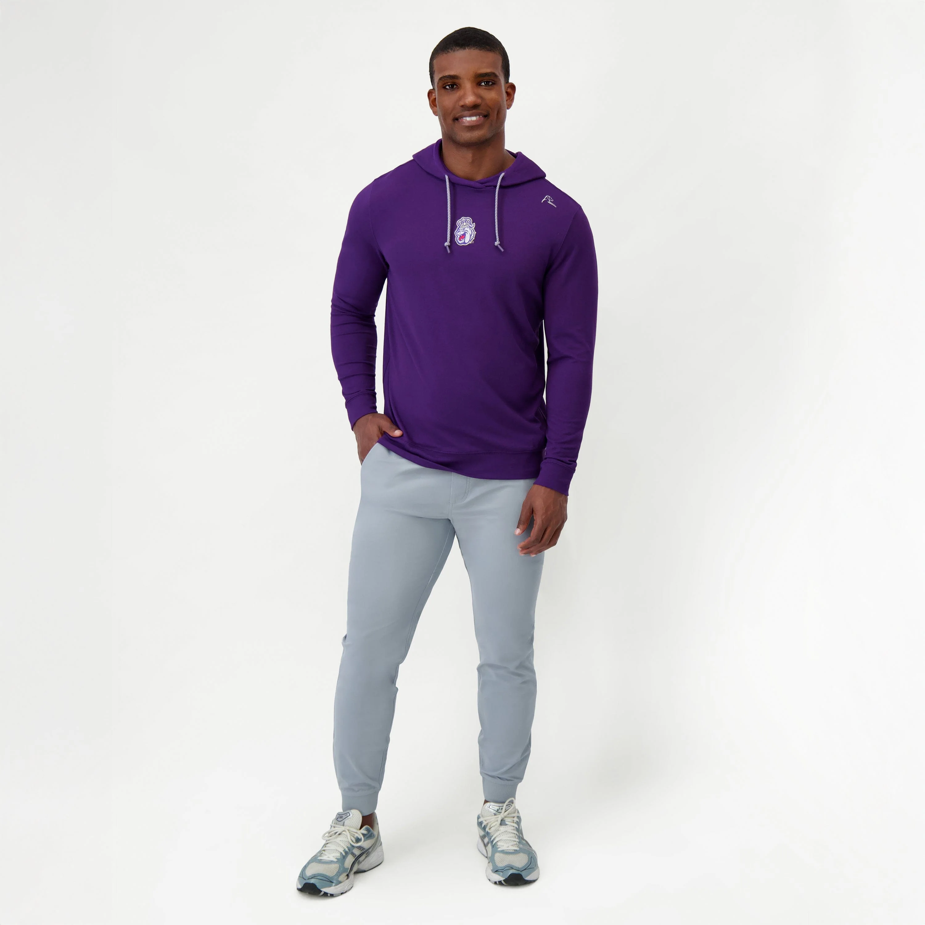 Hesi Collegiate Hoodie - James Madison | Solid - Dark Violet - James Madison - 1 - Image 4
