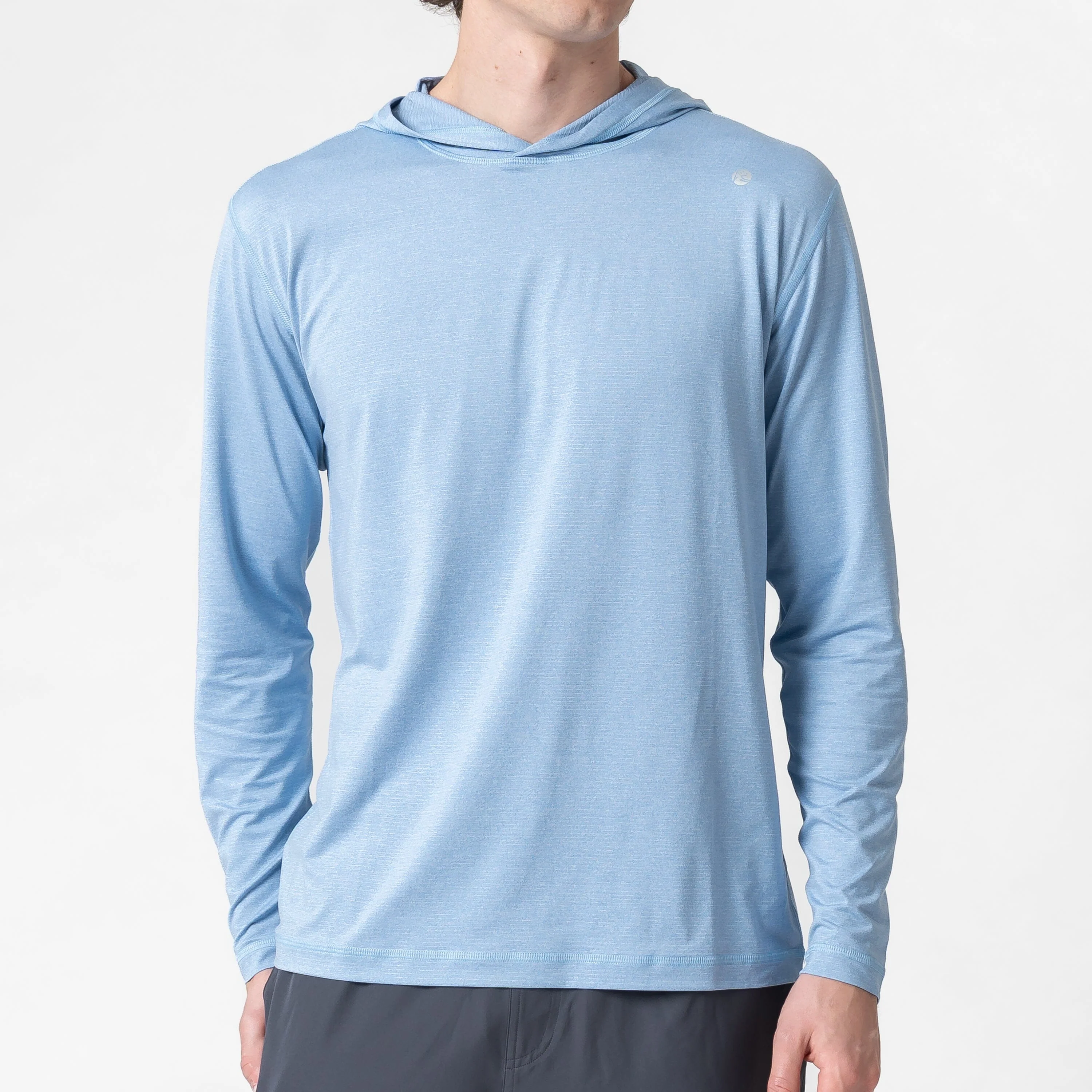 Blitz Tech Hoodie | Heather - Potomac Blue/Baby Blue