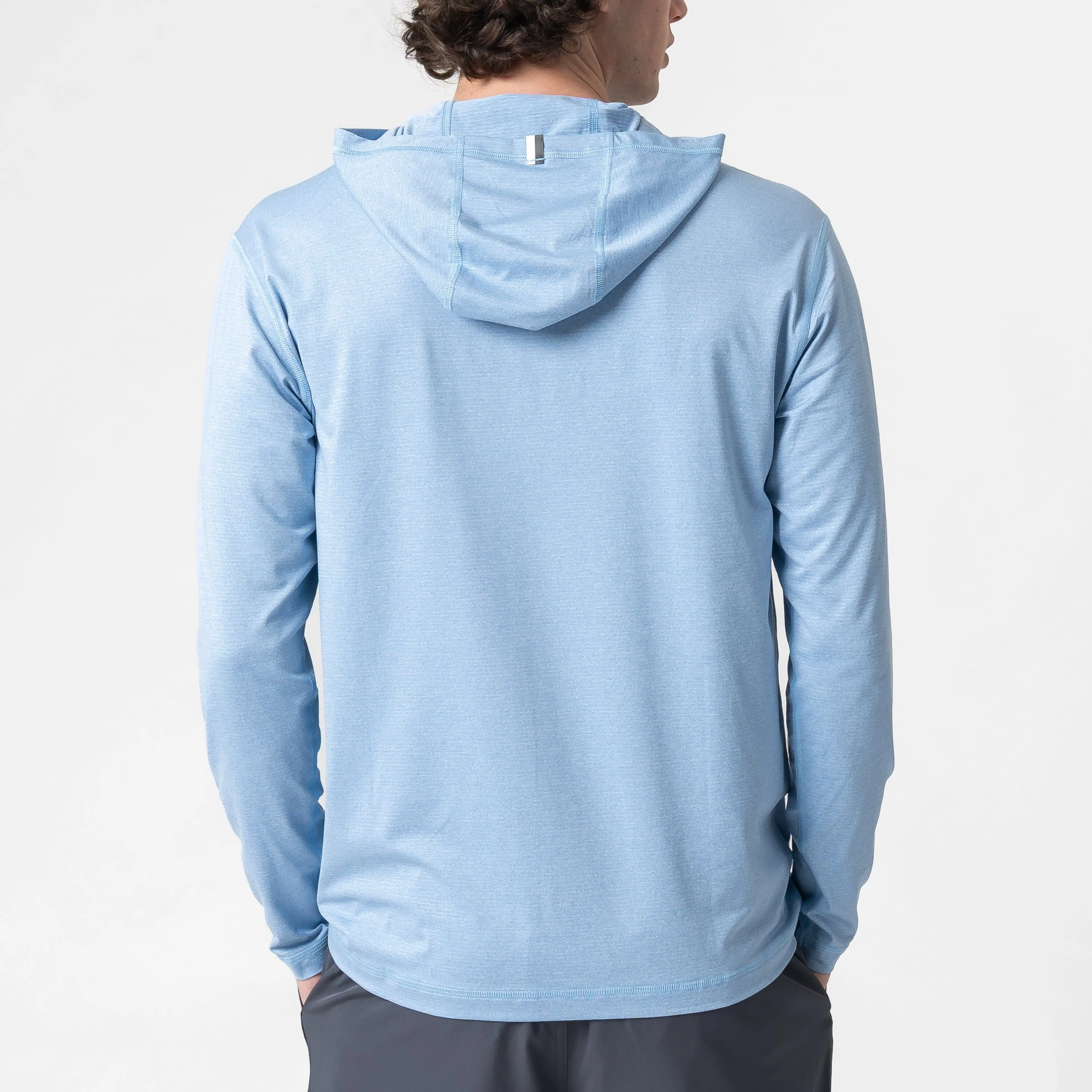 Blitz Tech Hoodie | Heather - Potomac Blue/Baby Blue - Image 2