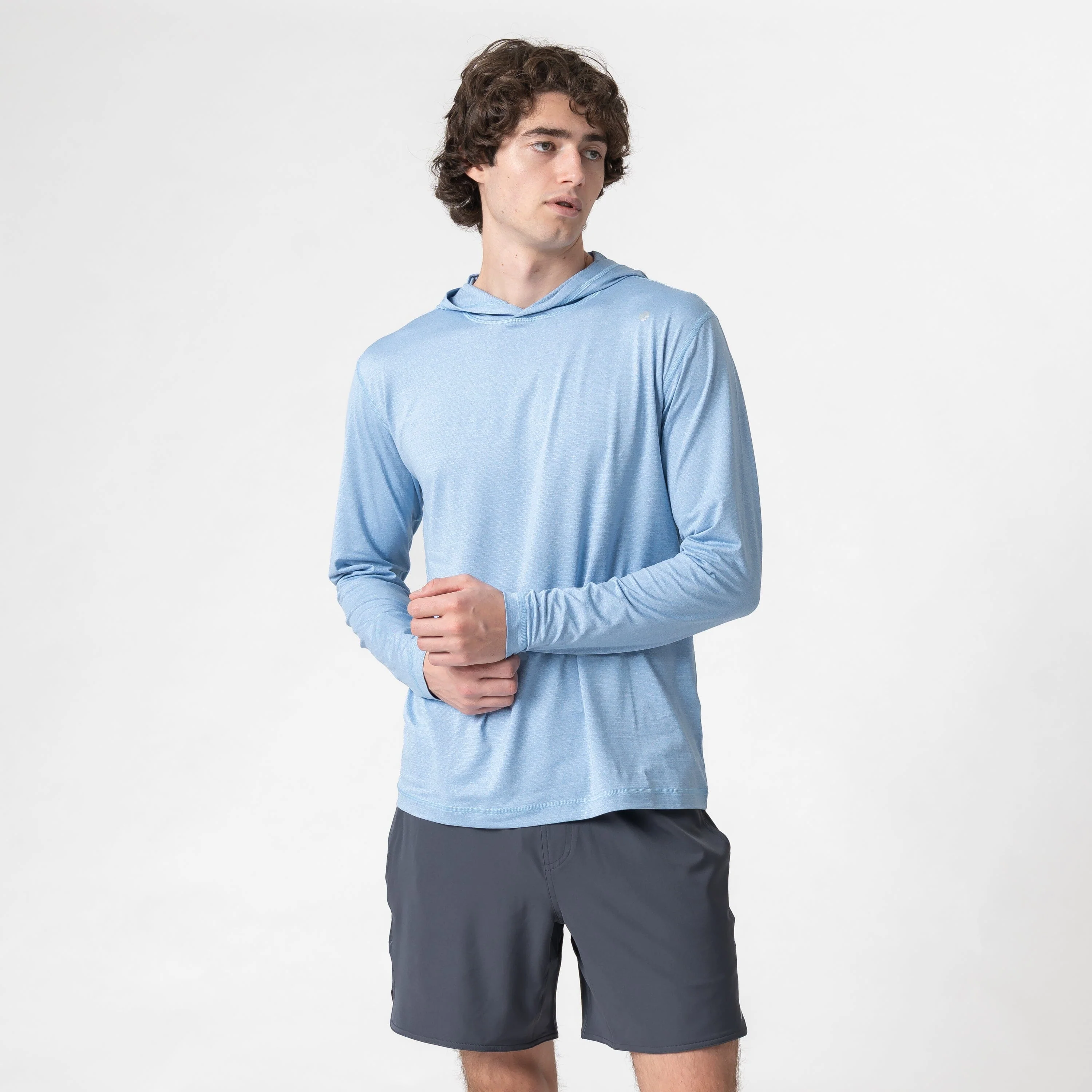 Blitz Tech Hoodie | Heather - Potomac Blue/Baby Blue - Image 5