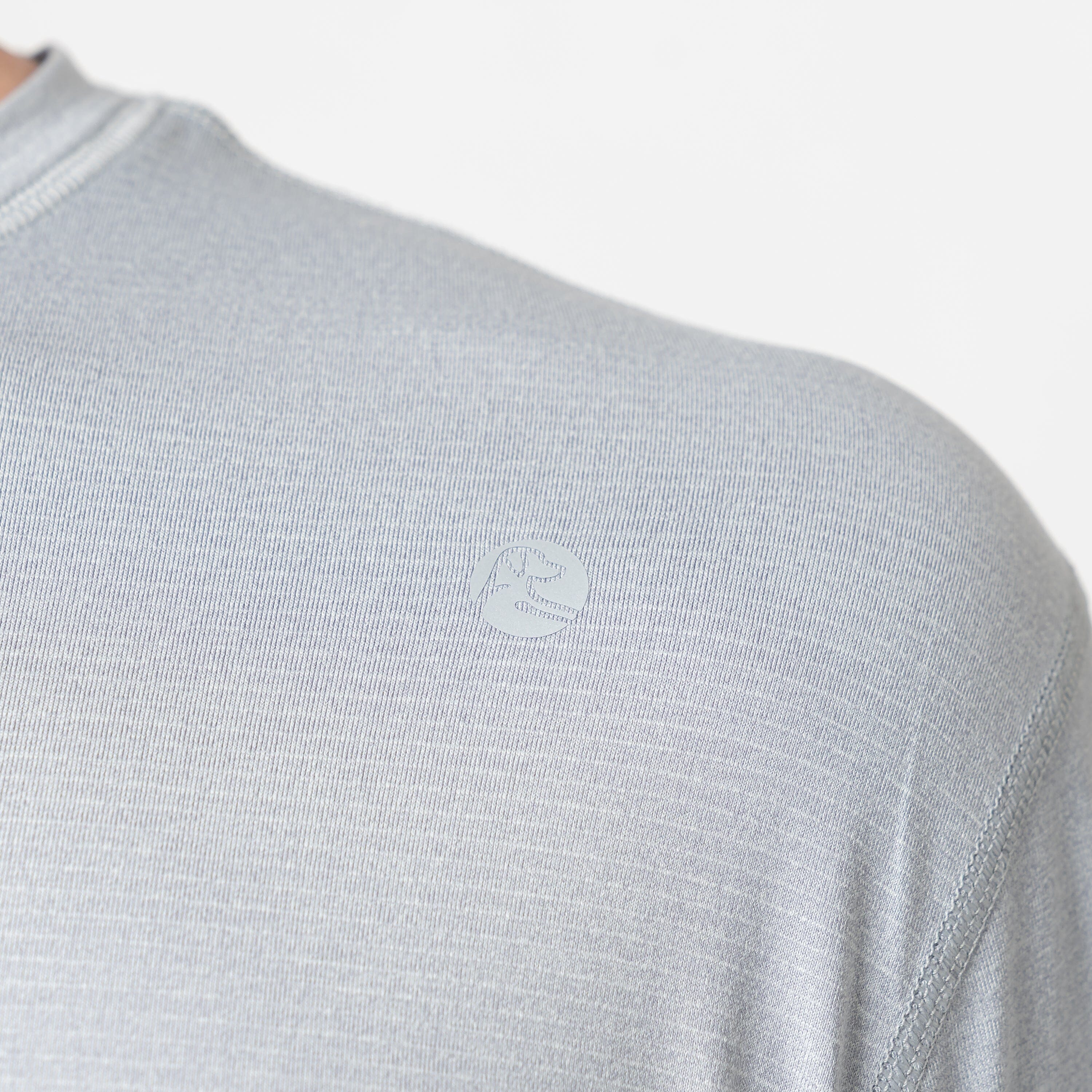 Blitz Tech Long Sleeve Tee | Heather - Stainless Steel/Stratus Grey - Image 4