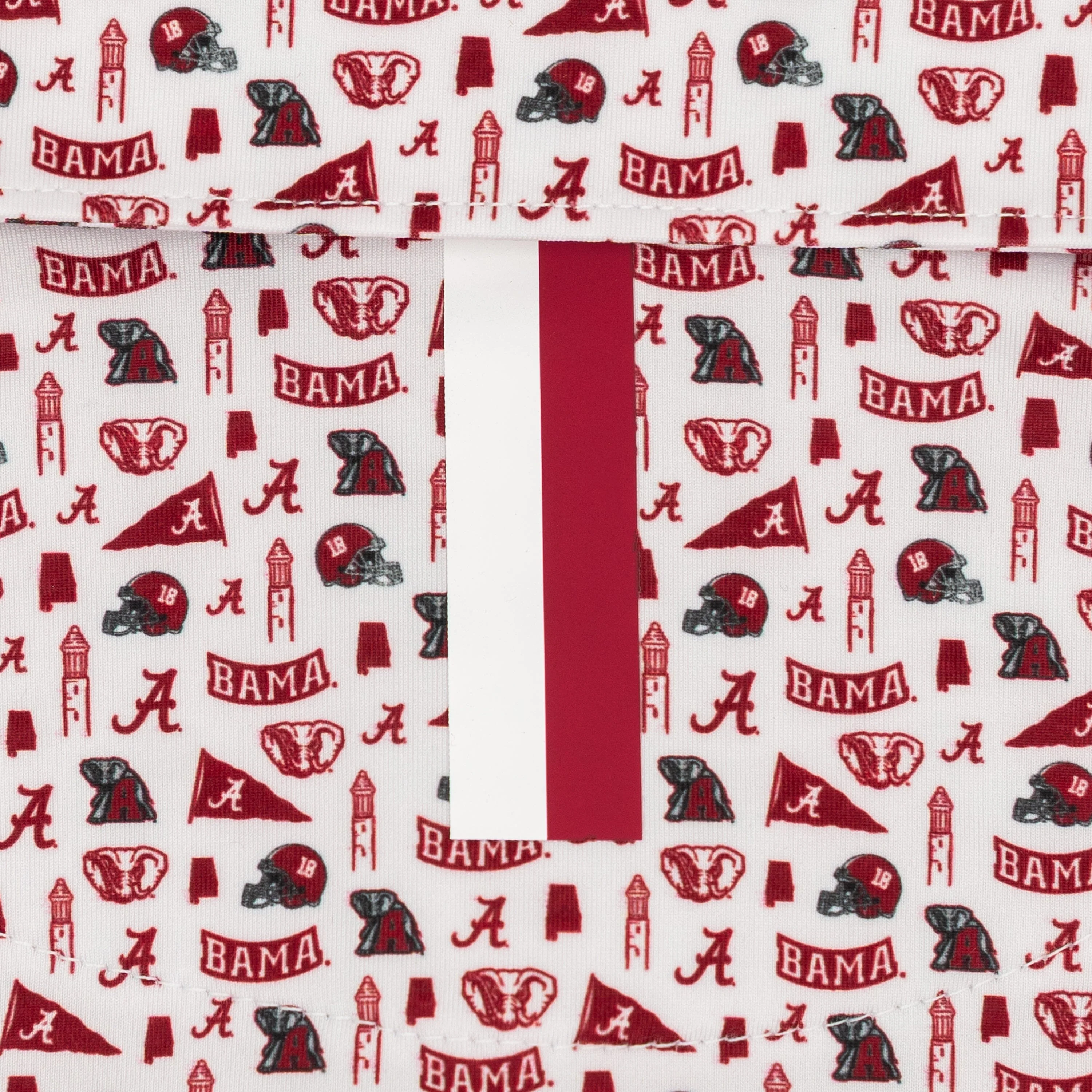 The Alabama Gameday | Collegiate Polo | The Alabama Gameday - White/Carmine Red - Image 4
