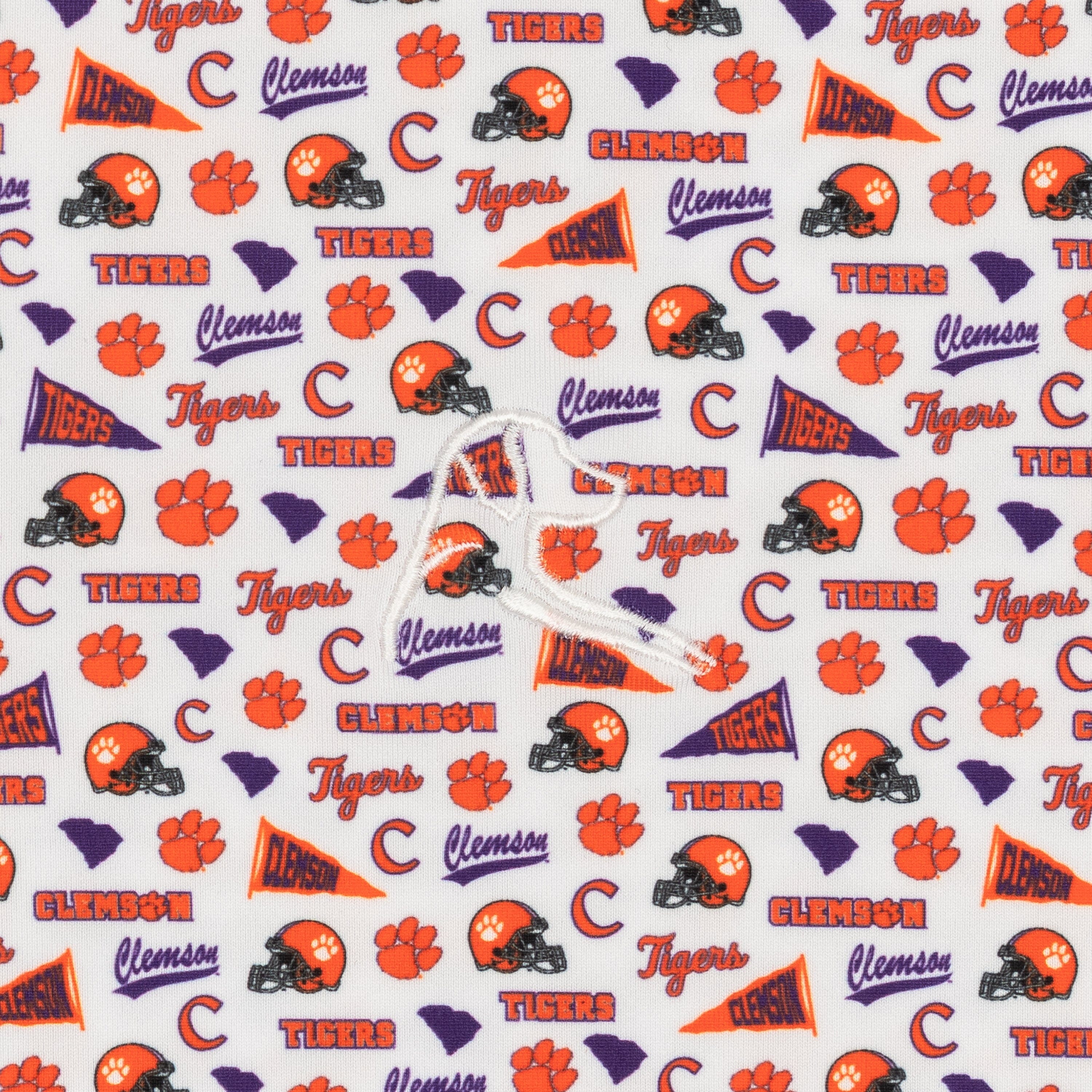 The Clemson Gameday | Collegiate Polo | The Clemson Gameday - White/Bright Orange - Image 3