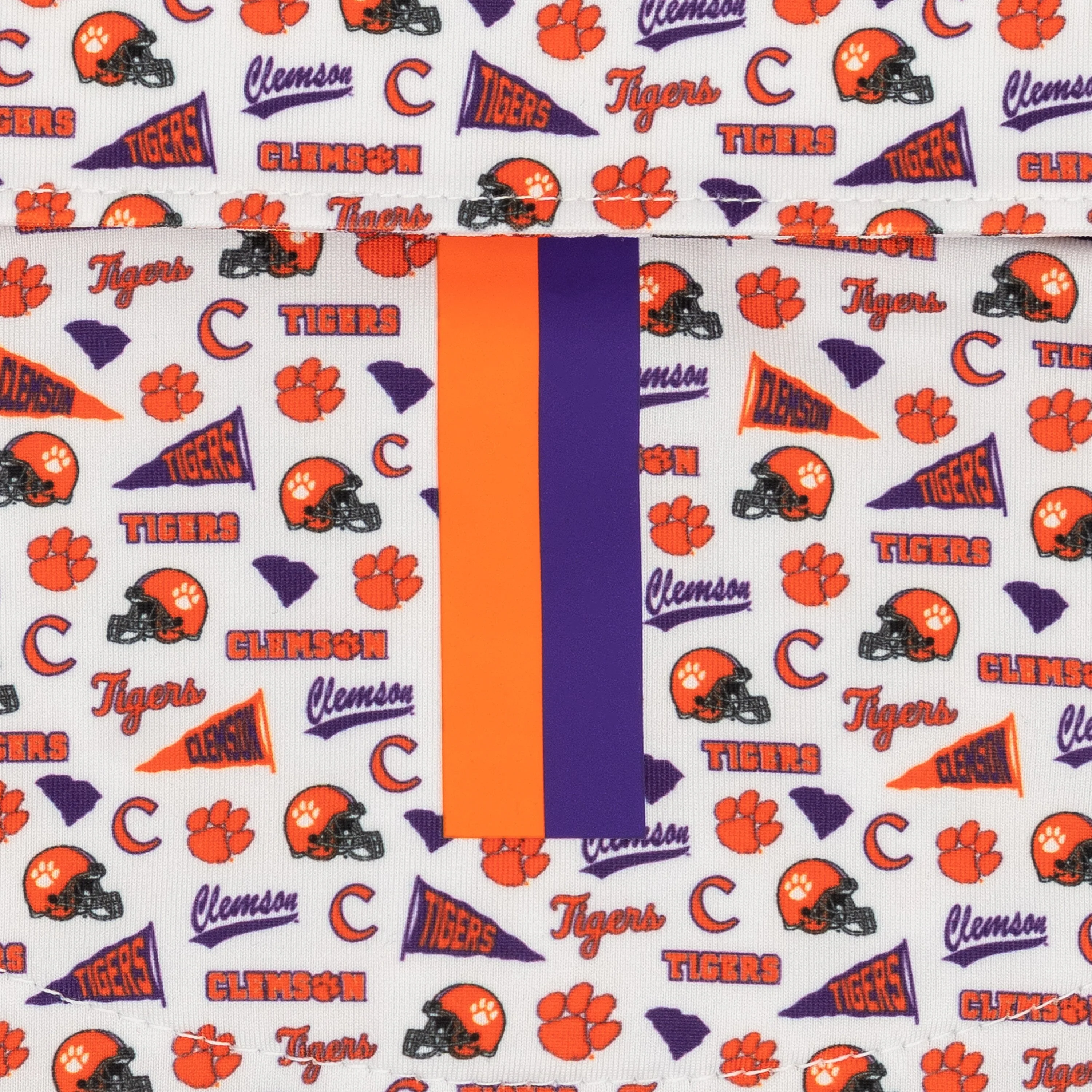The Clemson Gameday | Collegiate Polo | The Clemson Gameday - White/Bright Orange - Image 4