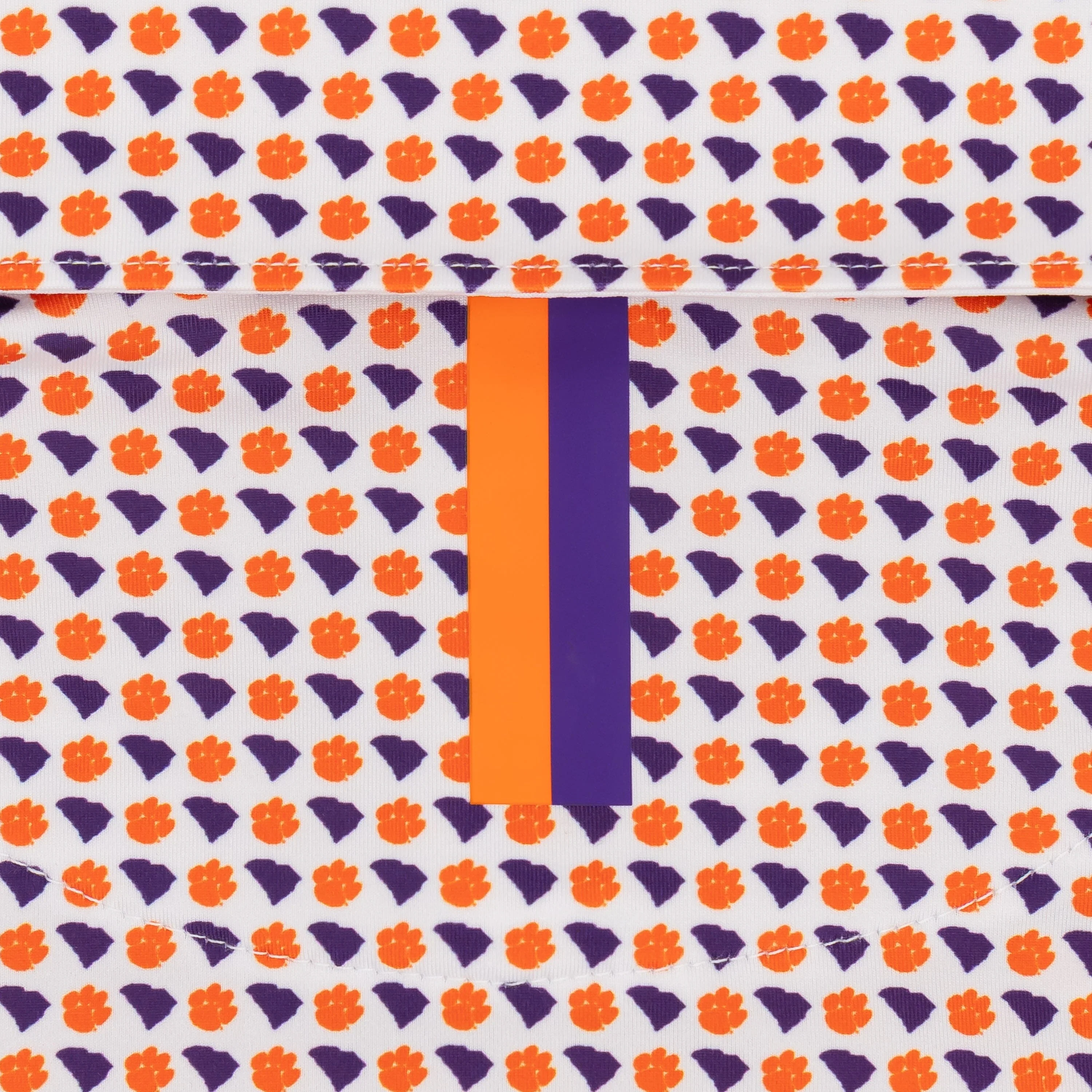 The Clemson Tiger Territory™ | Collegiate Polo | The Clemson Tiger Territory™ - White/Bright Orange - Image 4