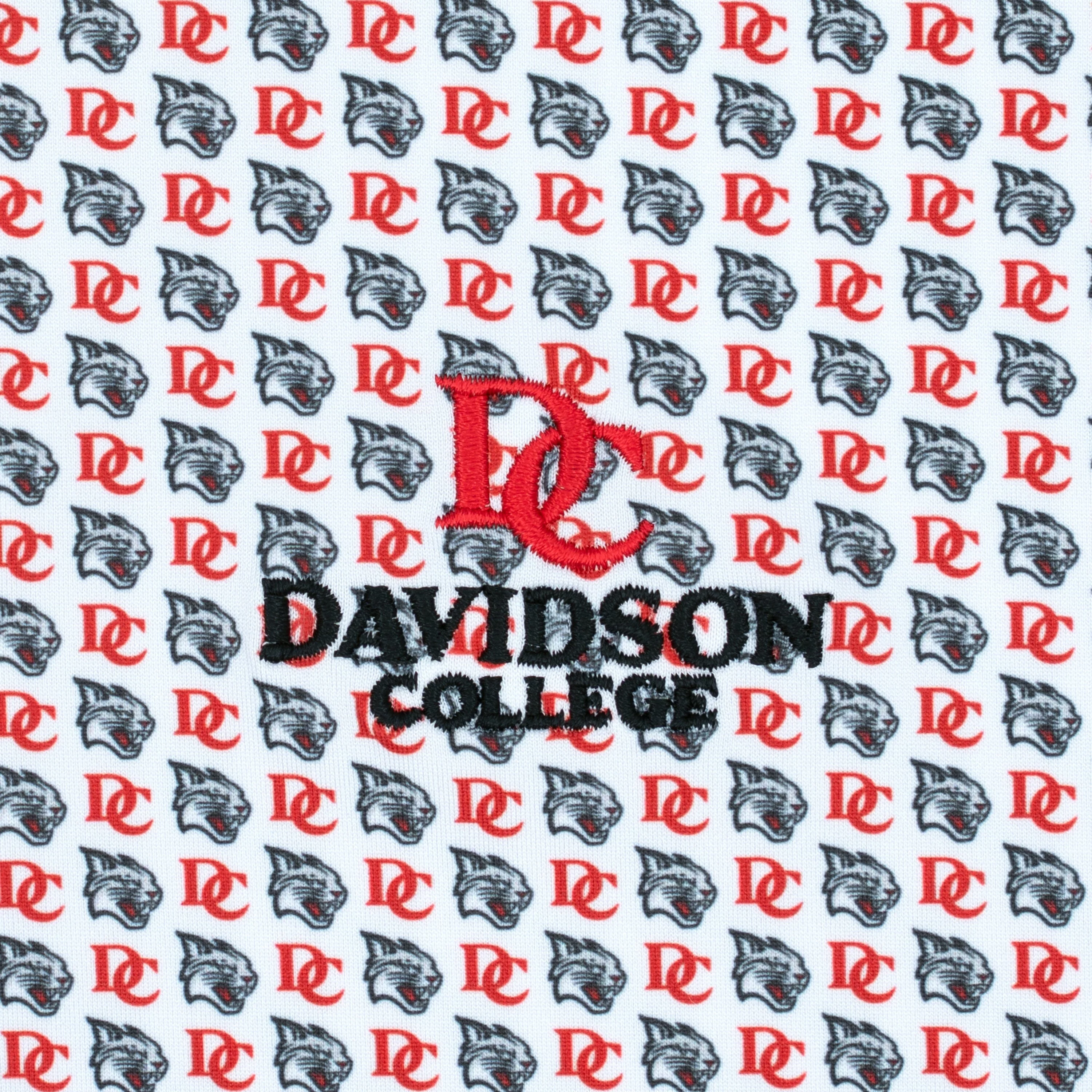 The Davidson Wildcats™ | Collegiate Polo | The Davidson Wildcats™ - White/Cherry Red - 1 - Image 3