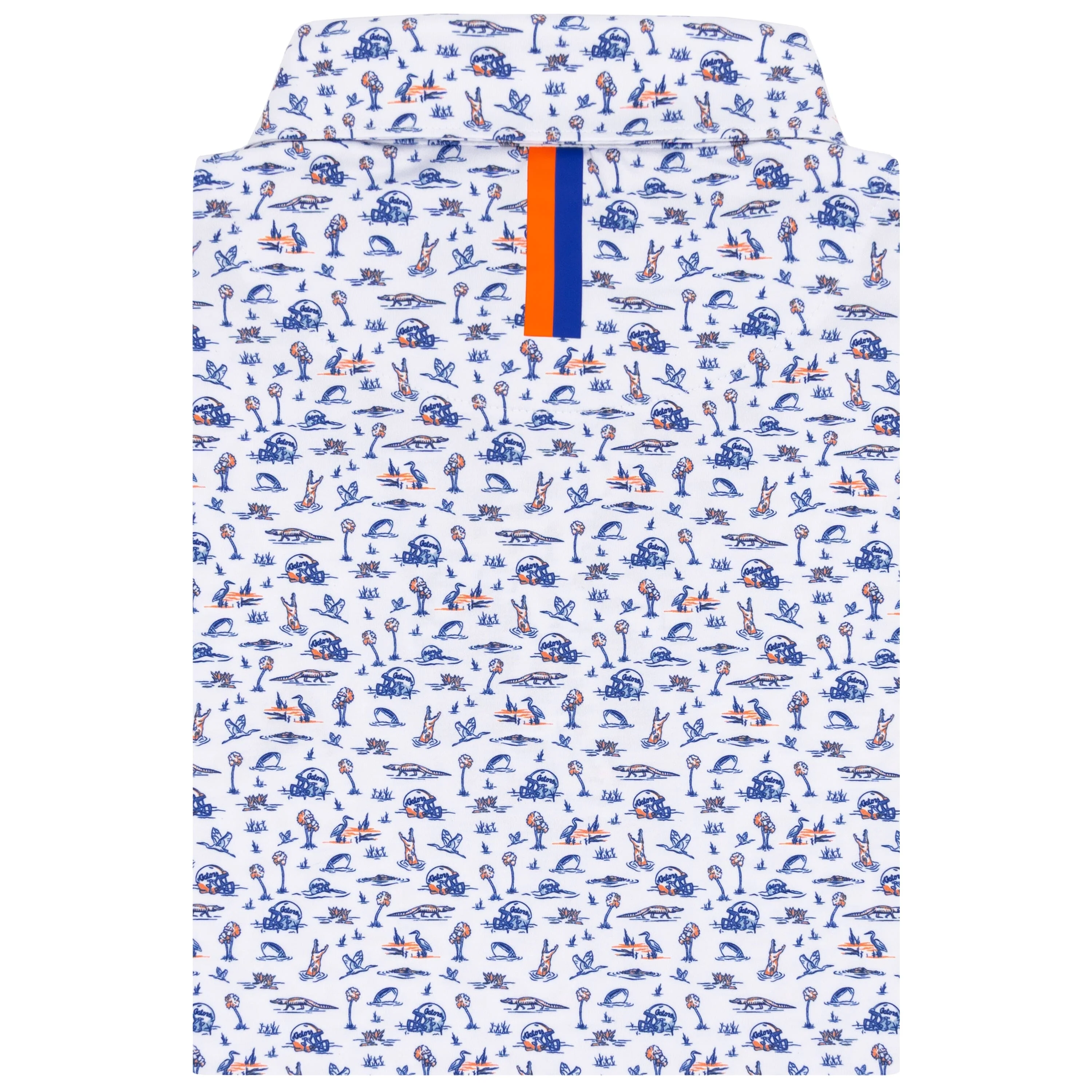 The Florida Gator Nation® | Collegiate Polo | The Florida Gator Nation® - White/Ocean Blue - Image 2