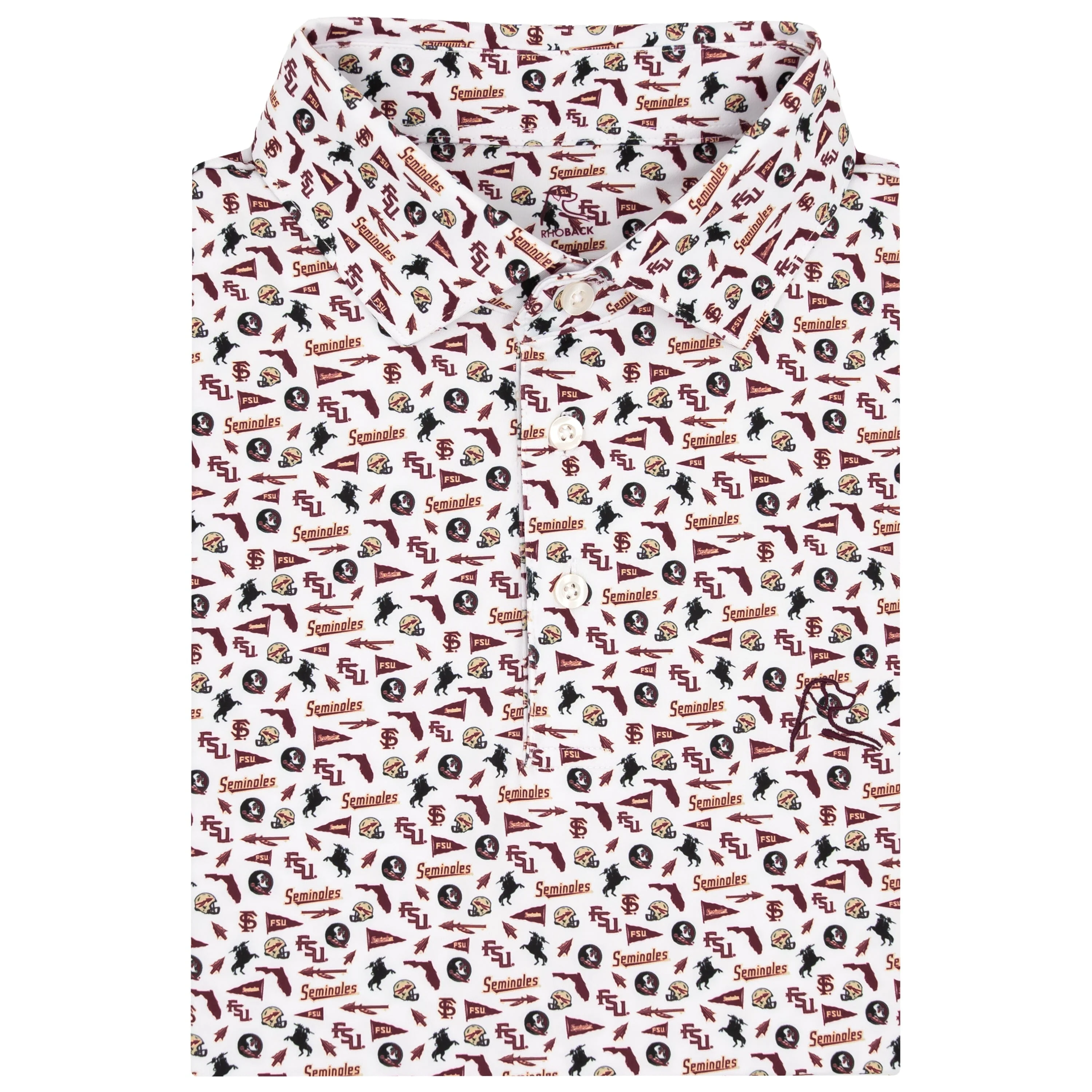 The Florida State Gameday | Collegiate Polo | The Florida State Gameday - White/Garnet Red