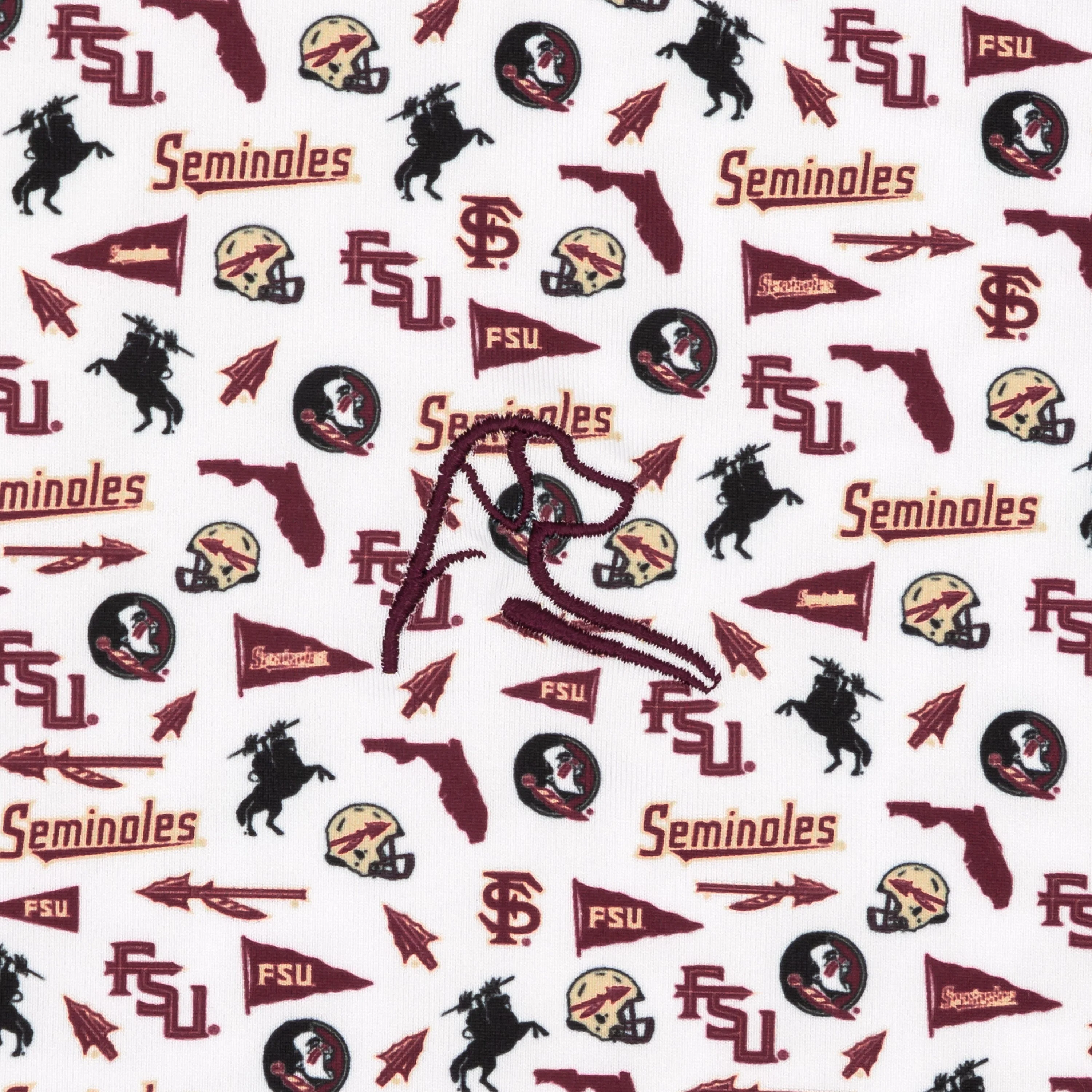 The Florida State Gameday | Collegiate Polo | The Florida State Gameday - White/Garnet Red - Image 3