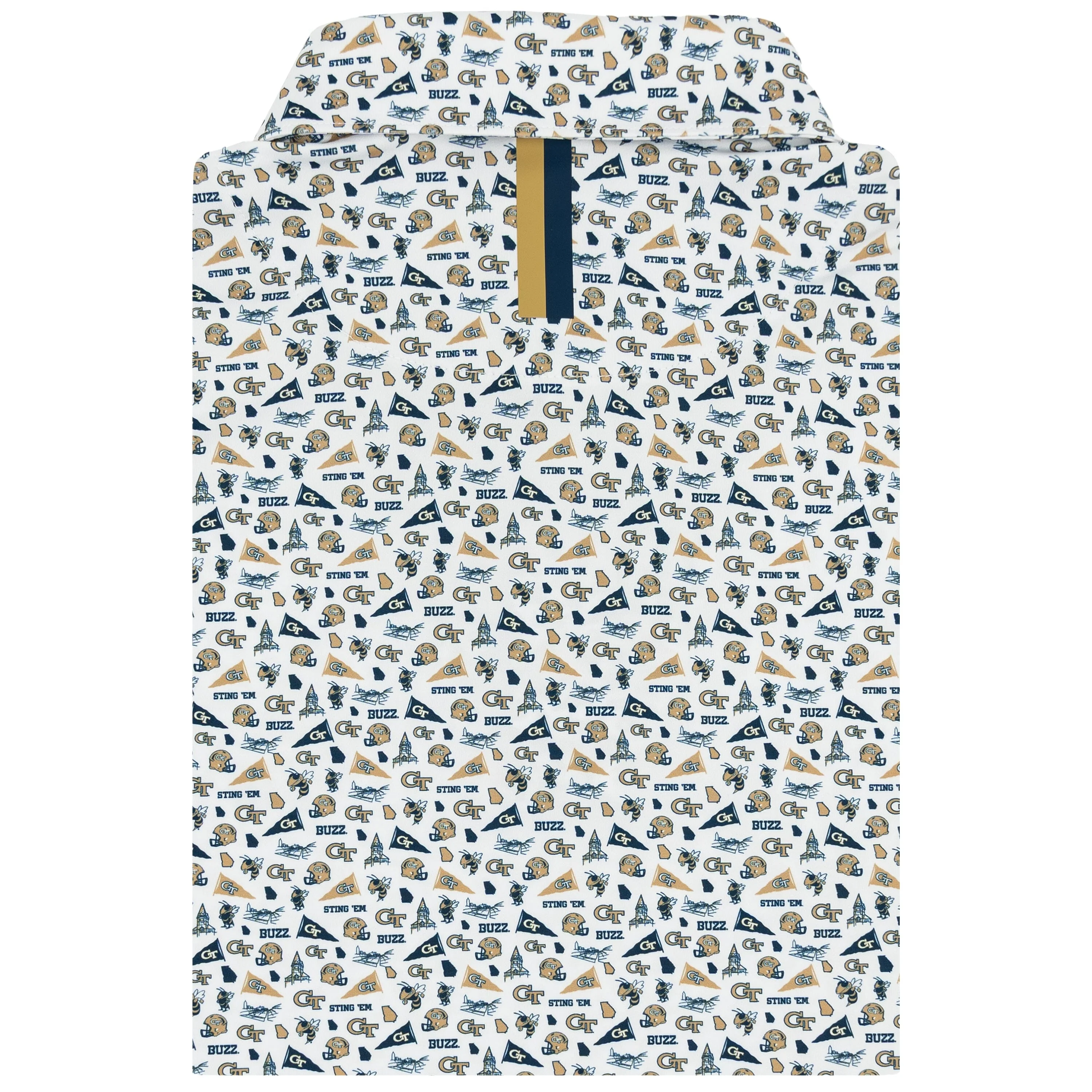 The Georgia Tech Gameday | Collegiate Polo | The Georgia Tech Gameday - White/Suit Navy - Image 2