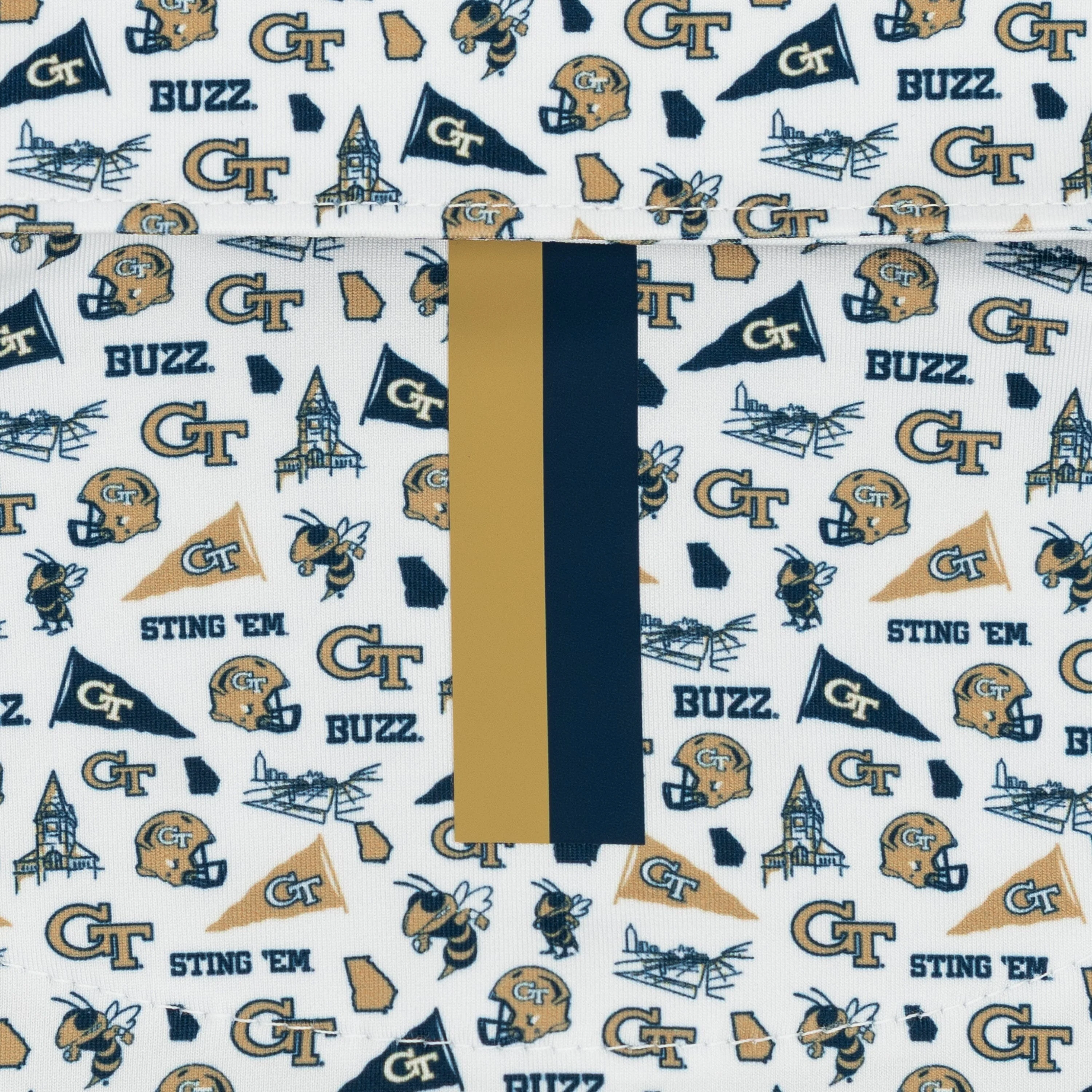 The Georgia Tech Gameday | Collegiate Polo | The Georgia Tech Gameday - White/Suit Navy - Image 4