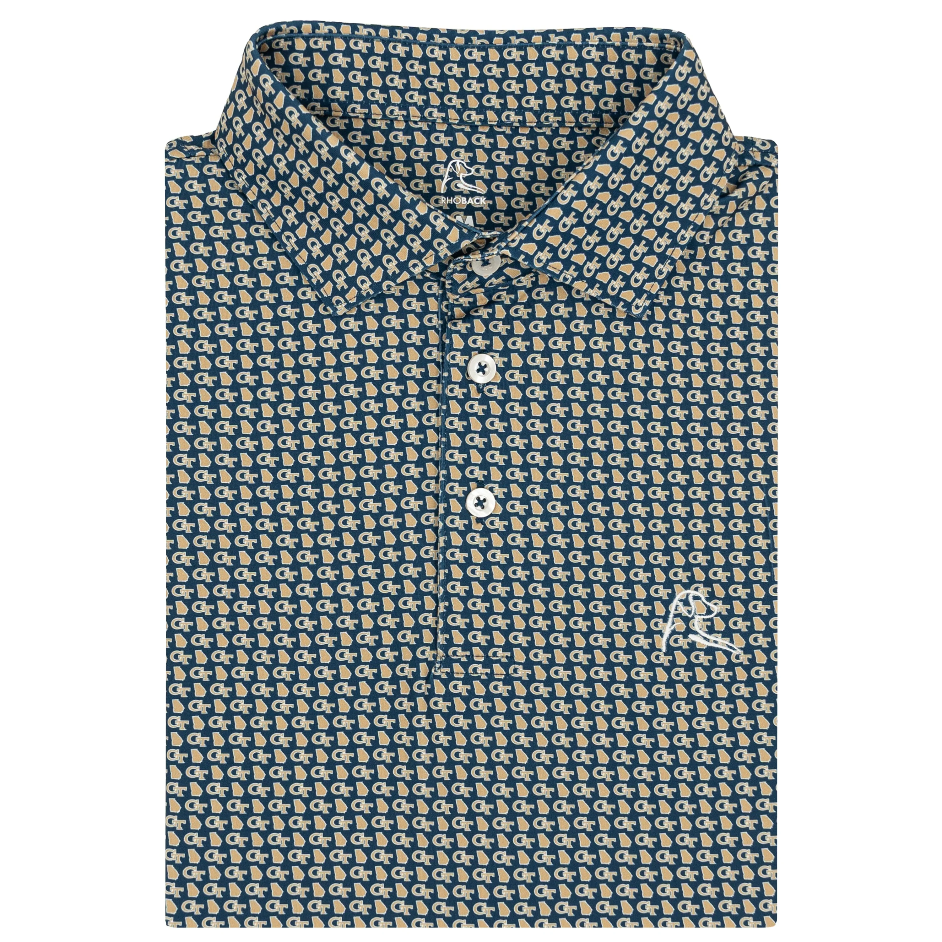 The Georgia Tech Swarm® | Collegiate Polo | The Georgia Tech Swarm® - Suit Navy/Bronze Dust