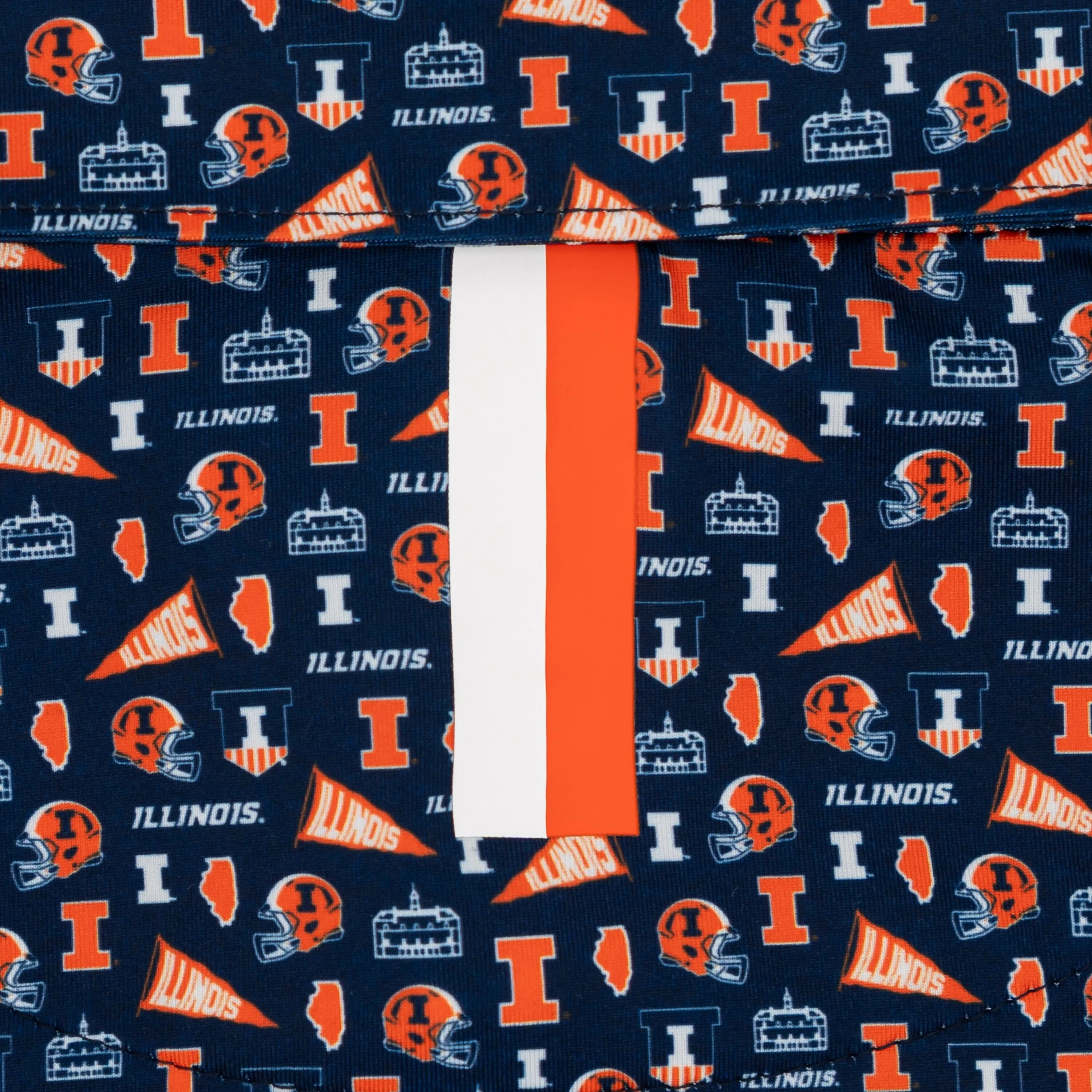 The Illinois Gameday | Collegiate Polo | The Illinois Gameday - Indigo Blue/Orange Burst - Image 4