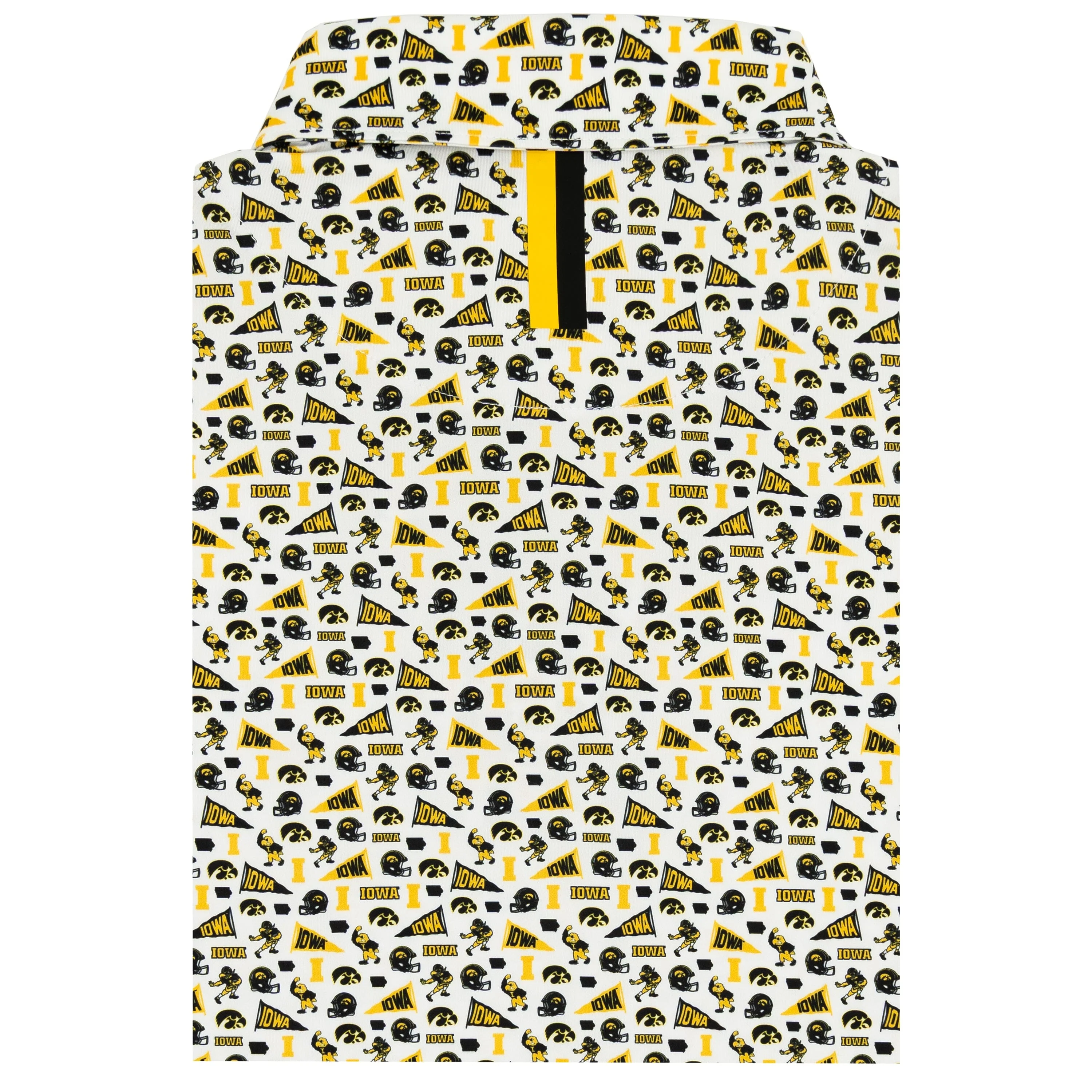 The Iowa Gameday | Collegiate Polo | The Iowa Gameday - White/Bright Yellow - Image 2