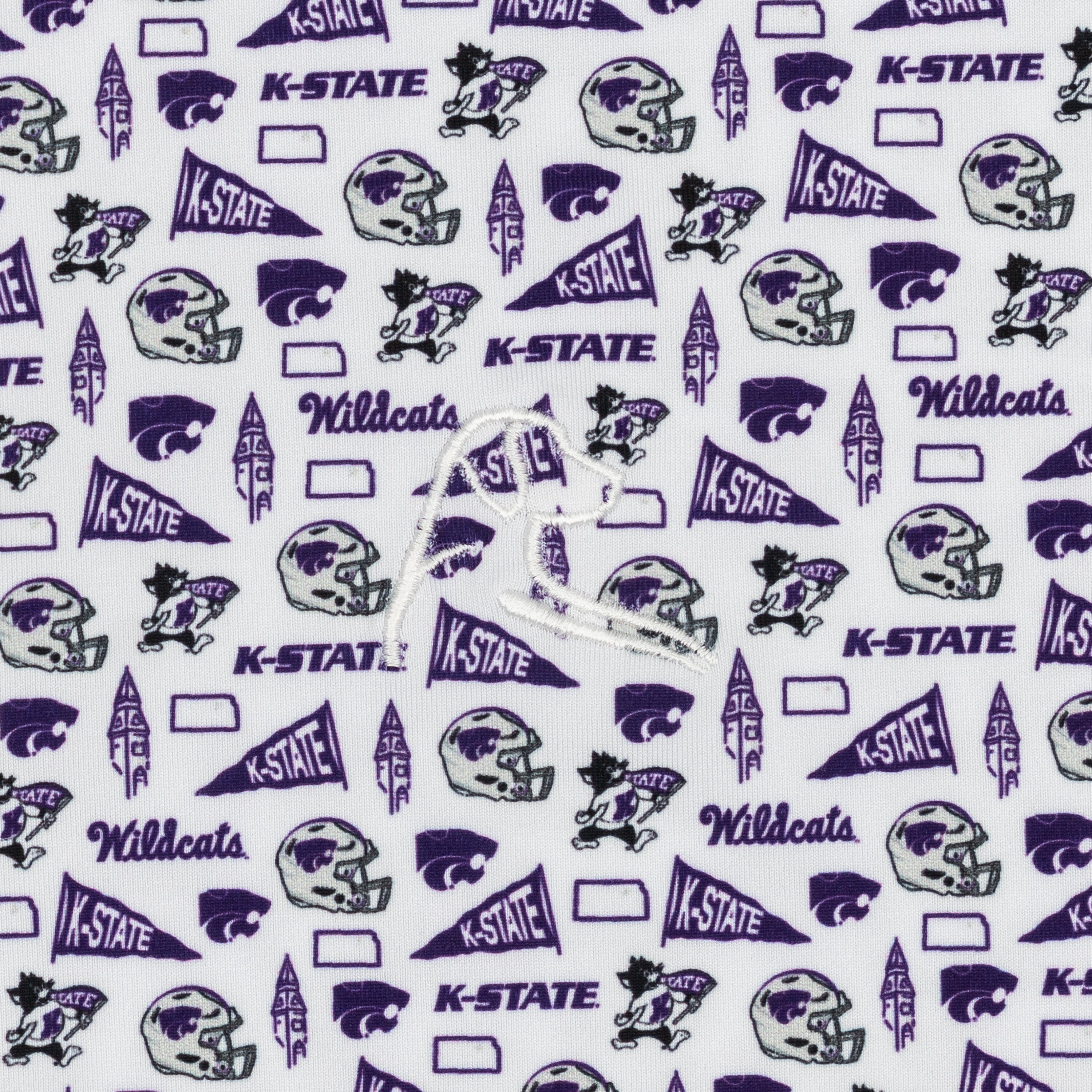 The Kansas State Gameday | Collegiate Polo | The Kansas State Gameday - White/Dark Violet - Image 3