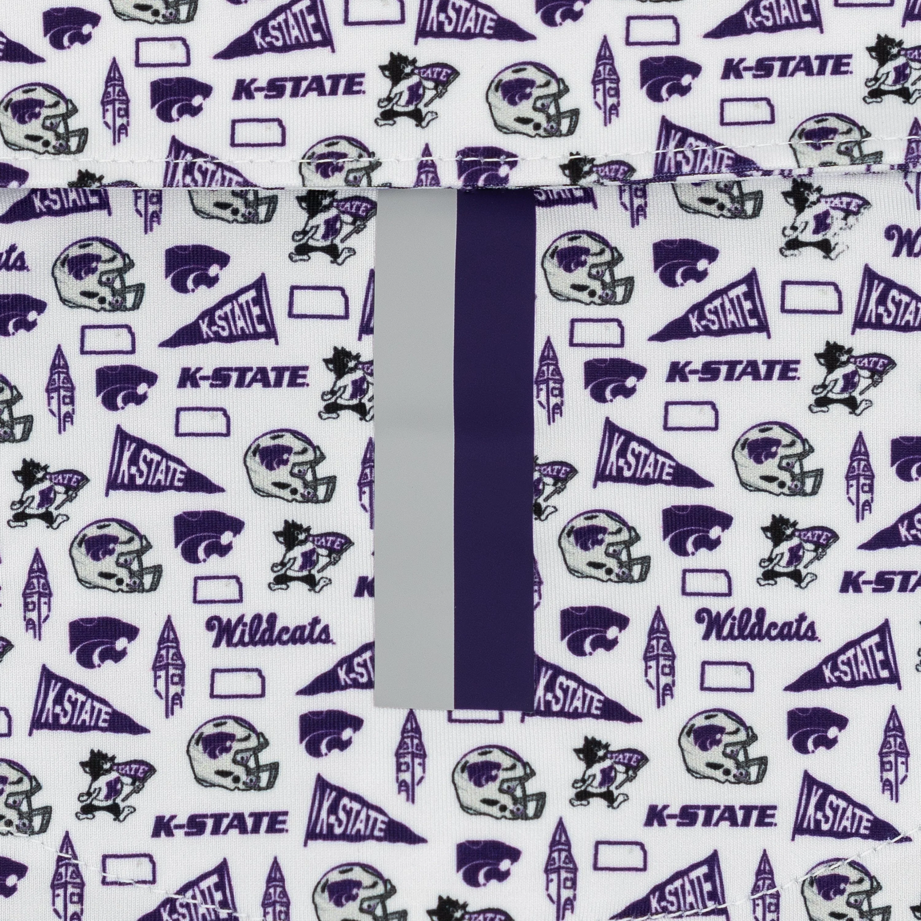 The Kansas State Gameday | Collegiate Polo | The Kansas State Gameday - White/Dark Violet - Image 4