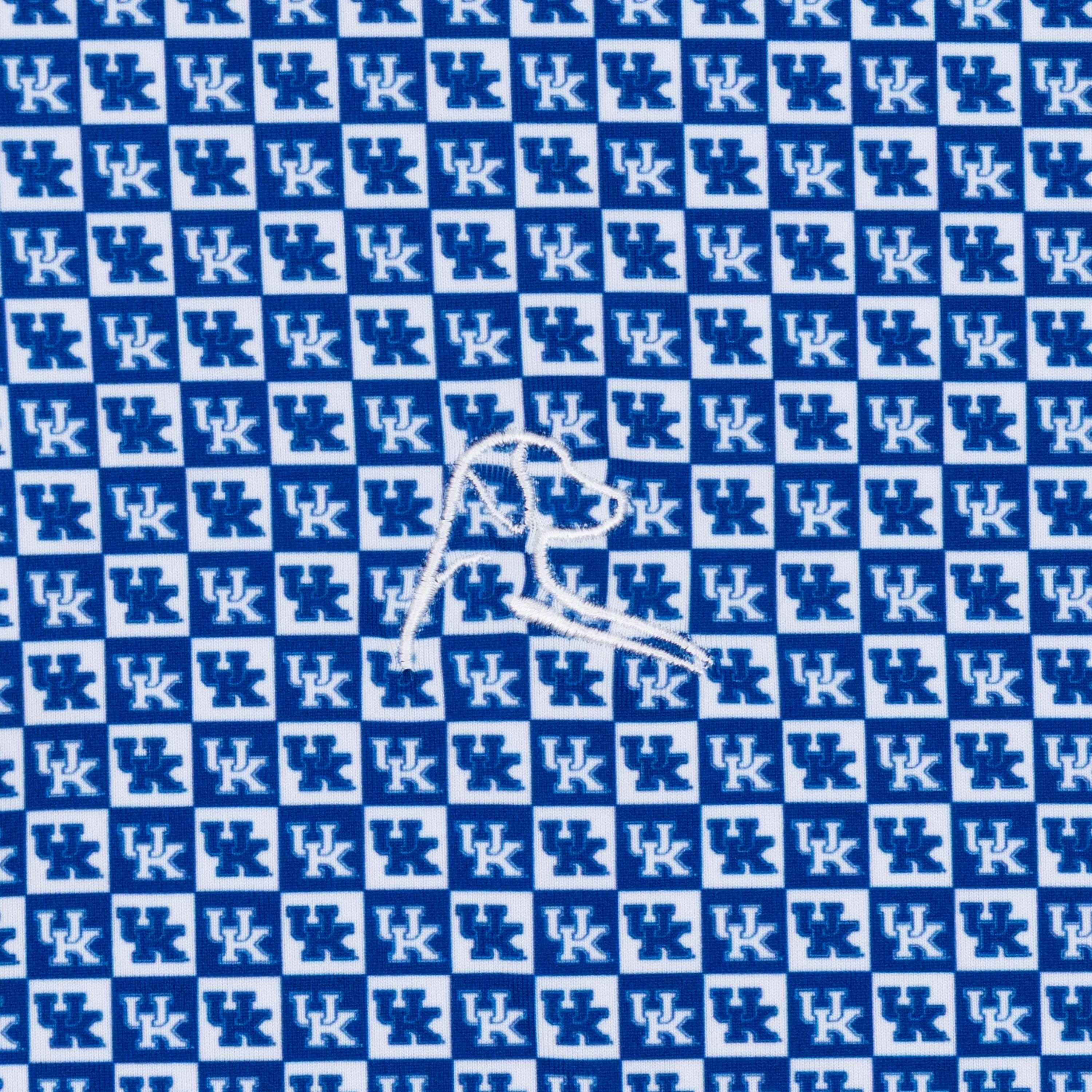 The Kentucky Checker | Collegiate Polo | The Kentucky Checker - White/Azure Blue - Image 3