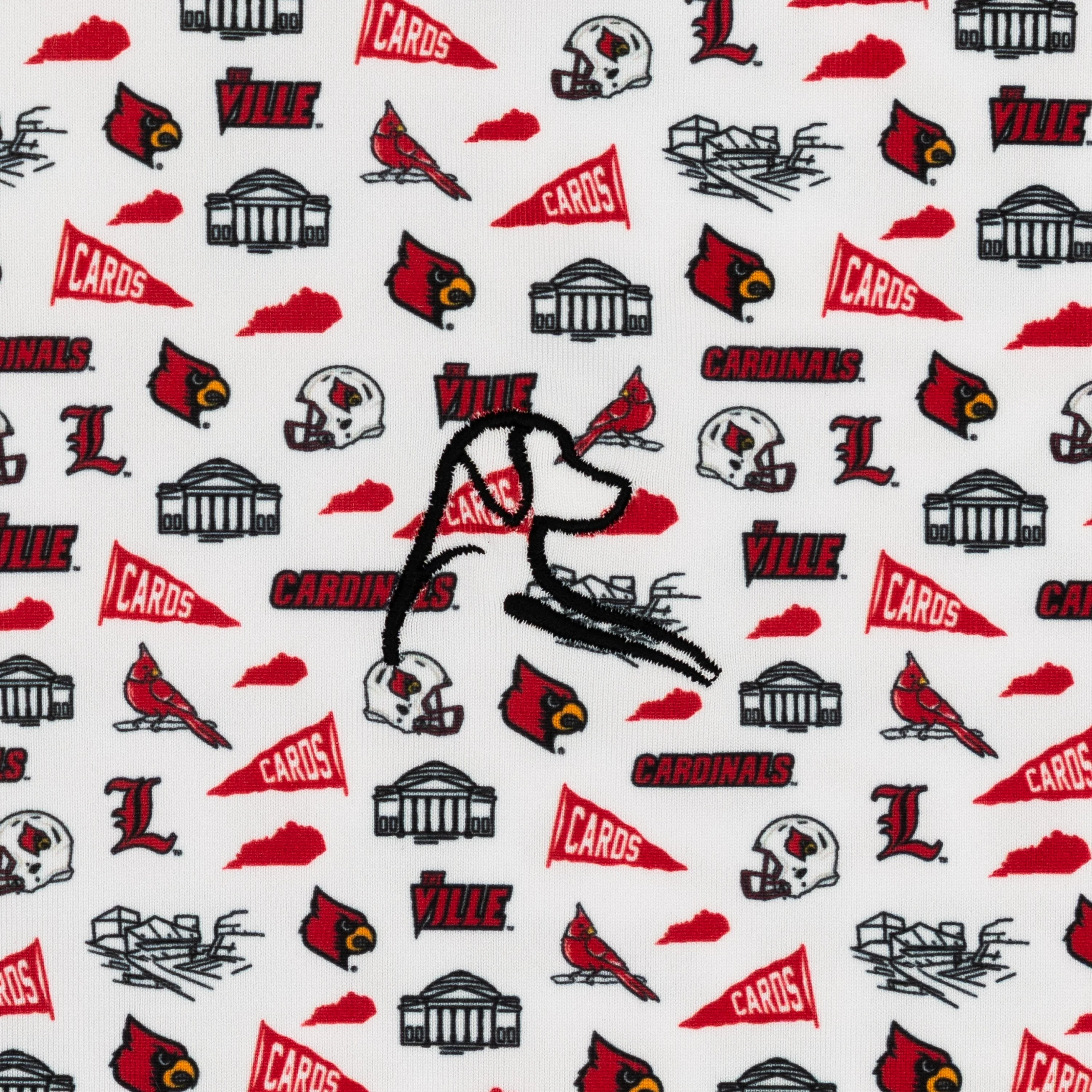 The Louisville Gameday | Collegiate Polo | The Louisville Gameday - White/Roar Red - Image 3