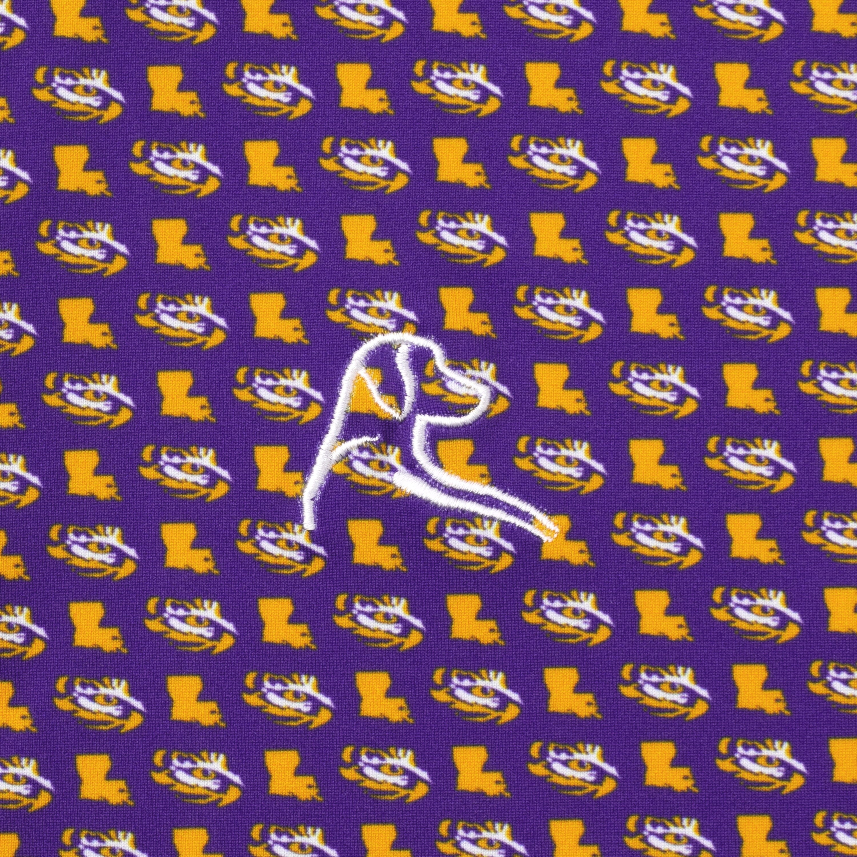 The LSU Eye Of The Tiger 2.0 | Collegiate Polo | The LSU Eye Of The Tiger 2.0 - Reauxback Purple/Honey Gold - Image 3