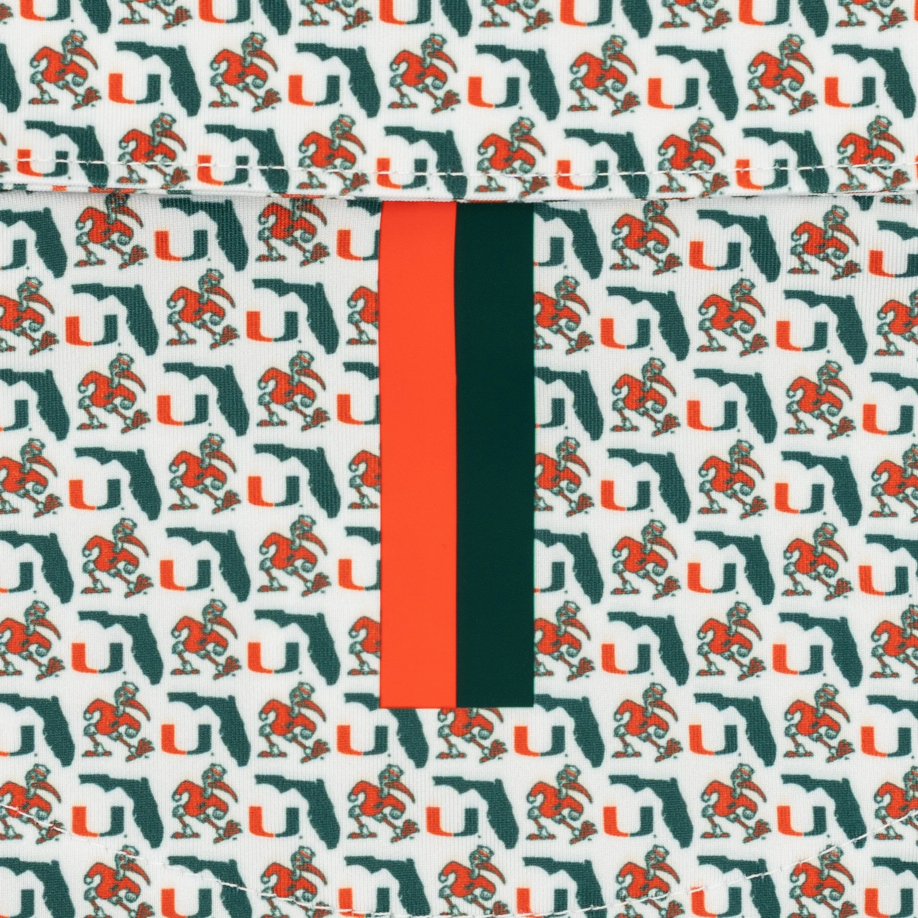 The Miami Canes® | Collegiate Polo | The Miami Canes® - White/Evergreen - Image 4