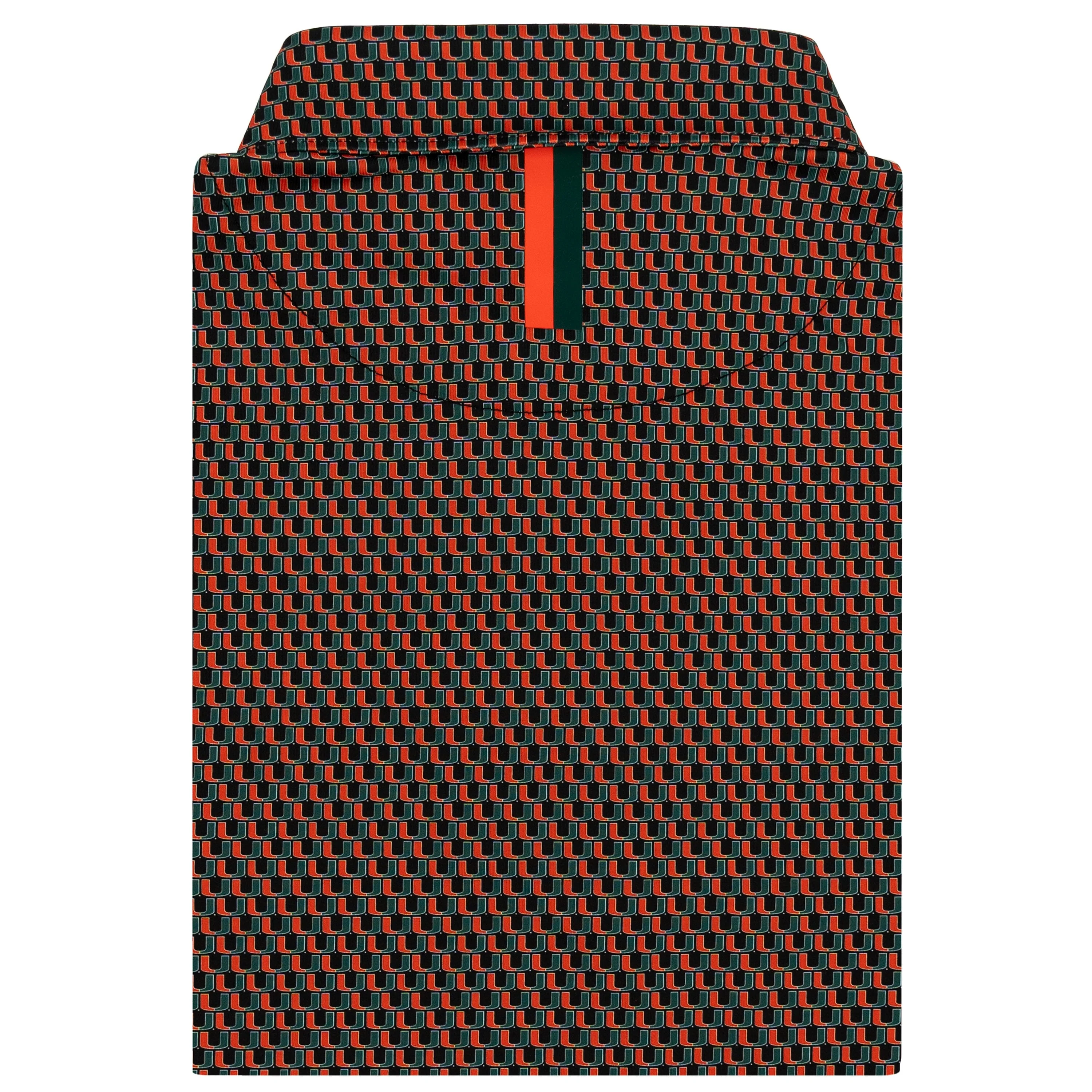 The Miami Hurricanes™ | Collegiate Polo | The Miami Hurricanes™ - Black/Fire Orange - Image 2