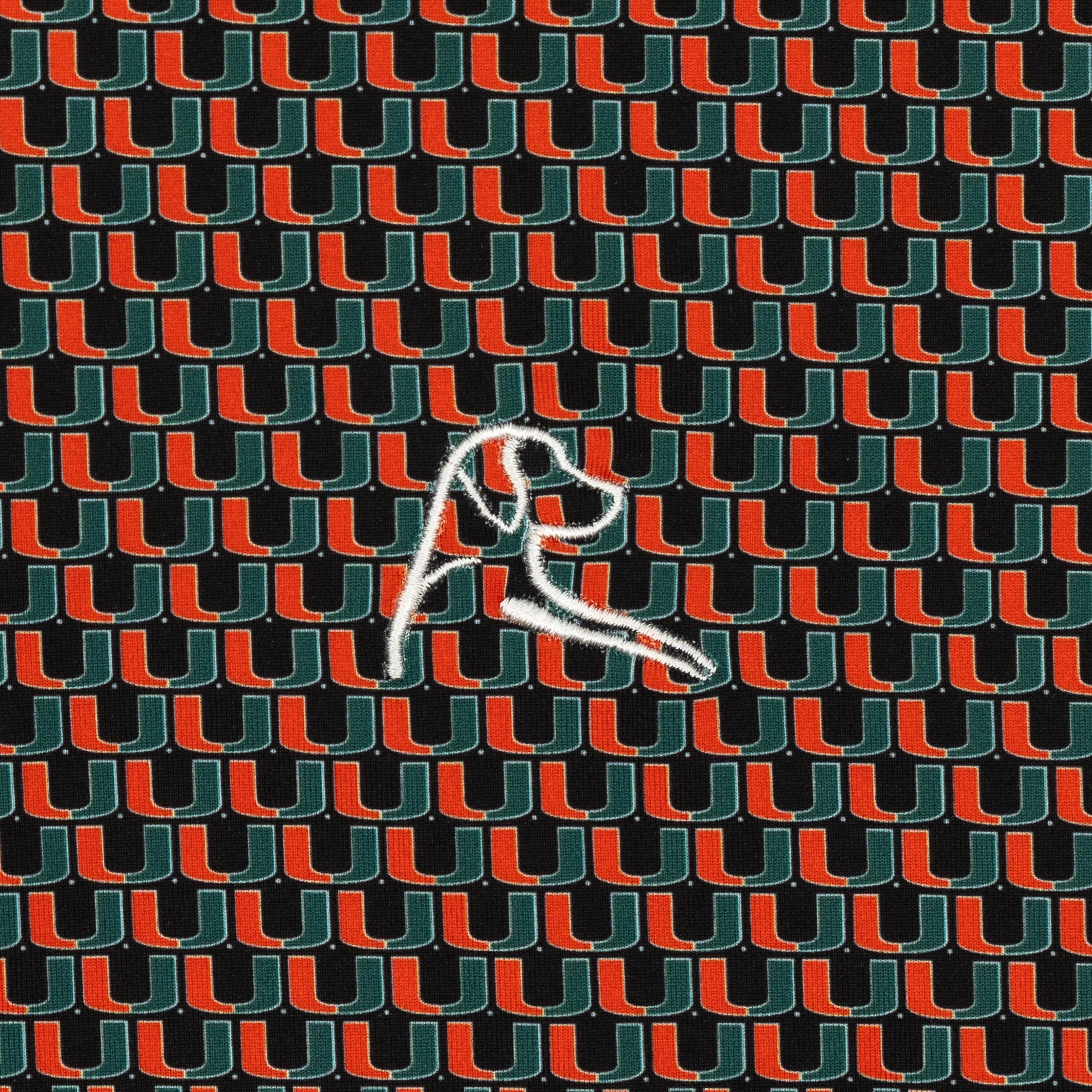 The Miami Hurricanes™ | Collegiate Polo | The Miami Hurricanes™ - Black/Fire Orange - Image 3
