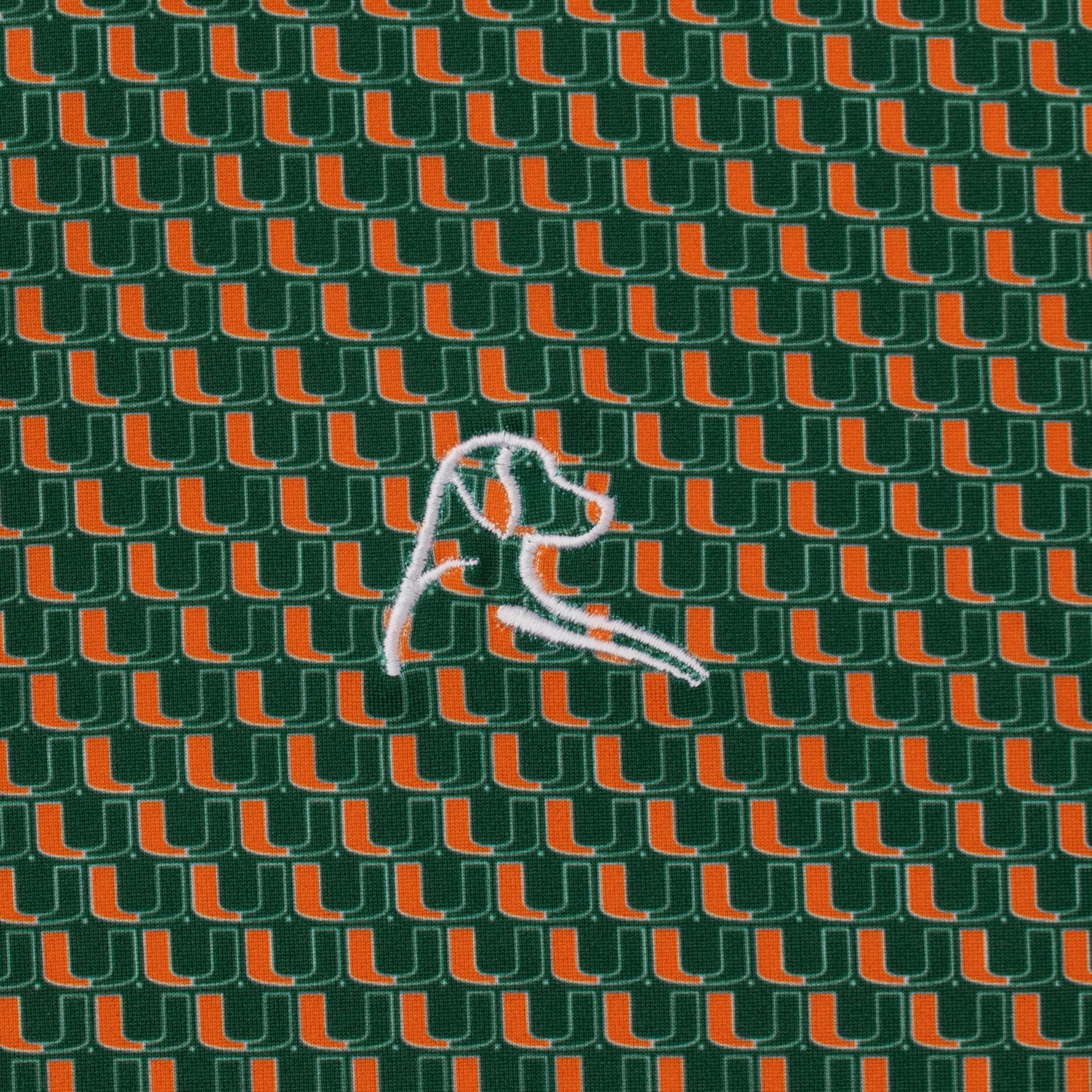 The Miami Hurricanes™ | Collegiate Polo | The Miami Hurricanes™ - Evergreen/White - Image 3