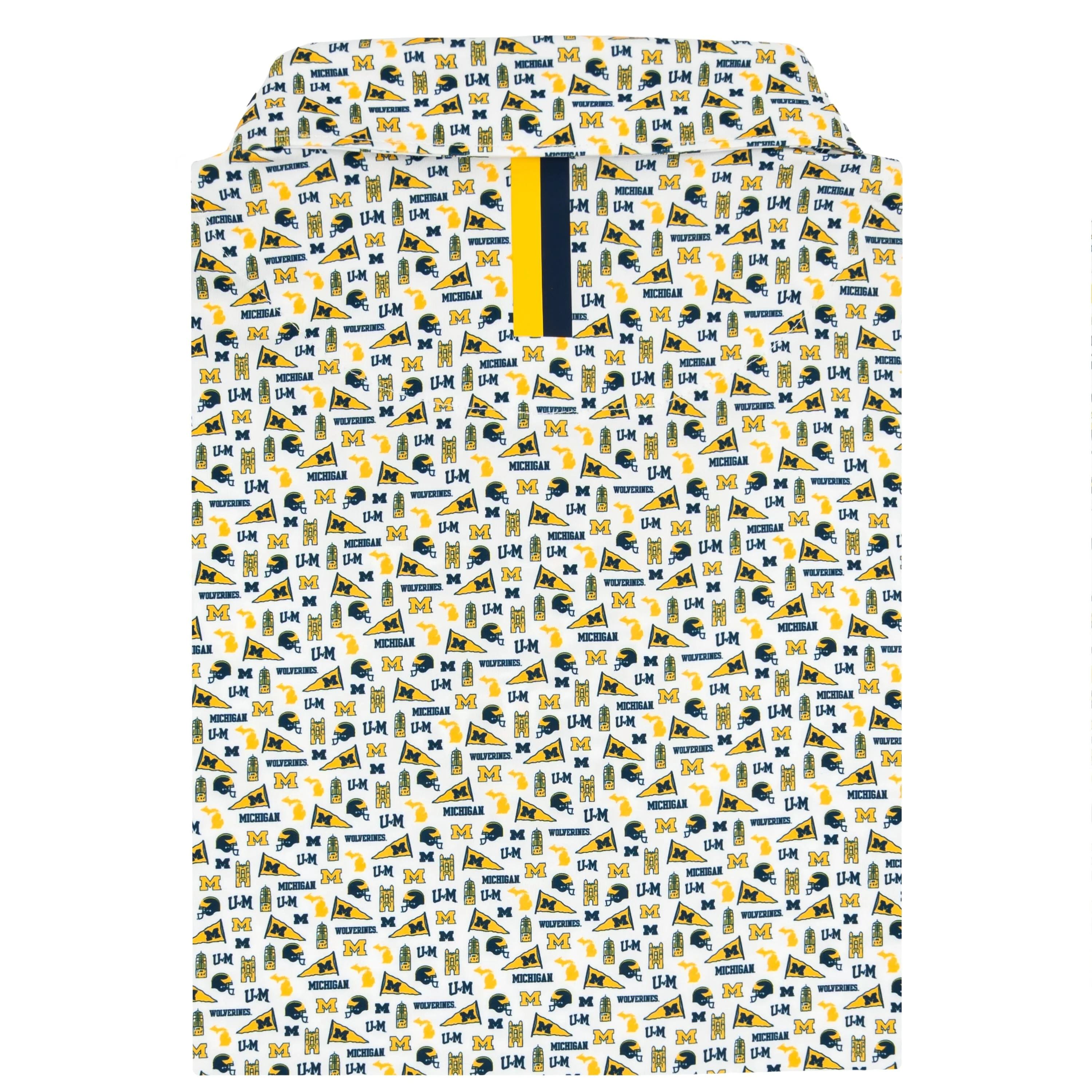 The Michigan Gameday | Collegiate Polo | The Michigan Gameday - White/Indigo Blue - Image 2