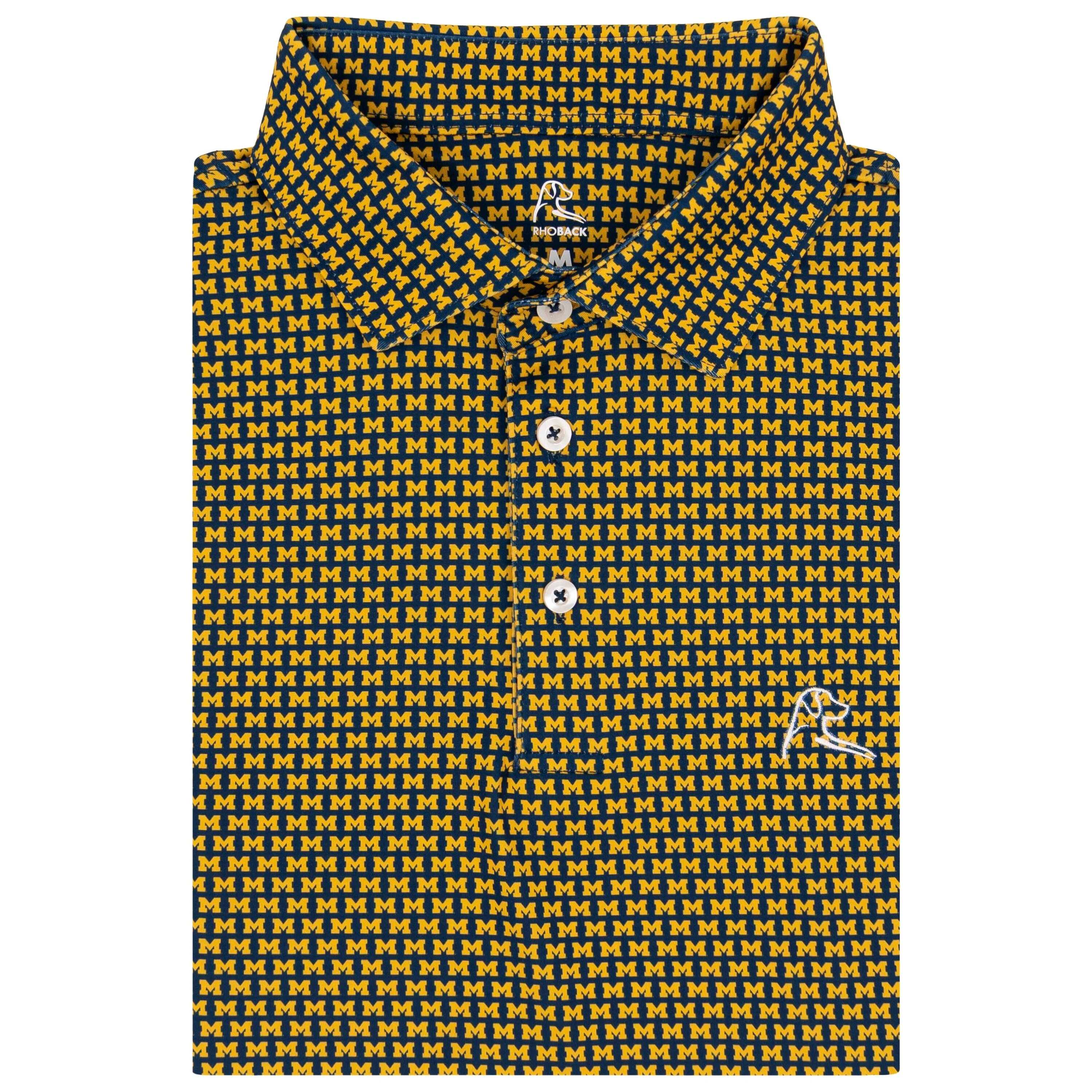 The Michigan Wolverines™ | Collegiate Polo | The Michigan Wolverines™ - Indigo Blue/Maize Yellow