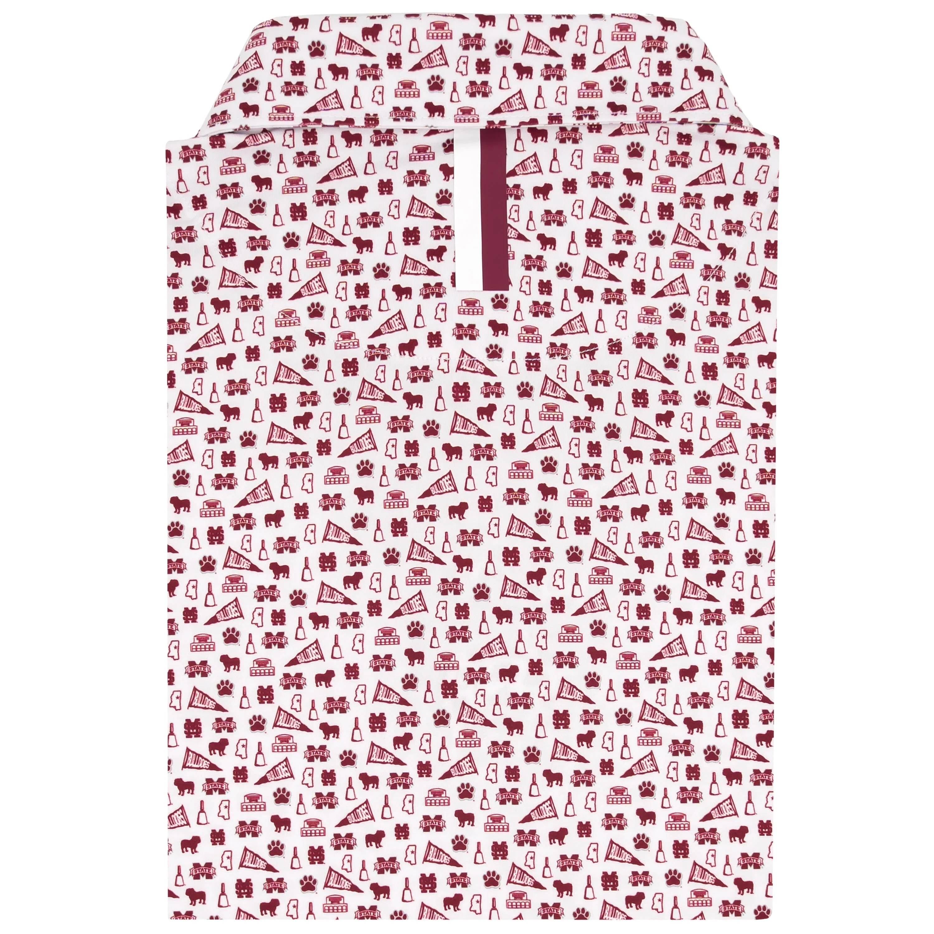 The Mississippi State Gameday | Collegiate Polo | The Mississippi State Gameday - White/Maroon - Image 2