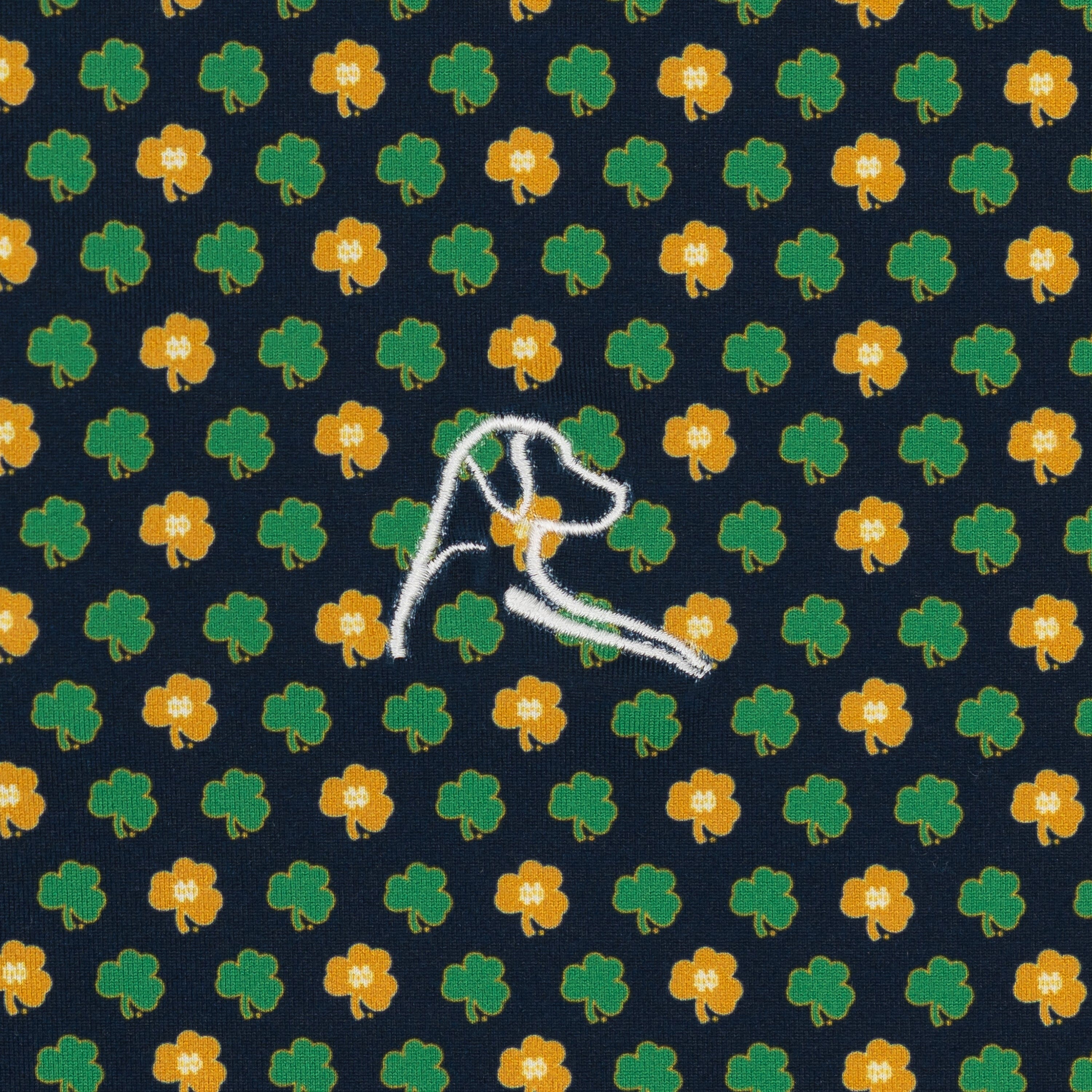 The Notre Dame Golden Clover | Collegiate Polo | The Notre Dame Golden Clover - Indigo Blue/Autumn Gold - Image 3