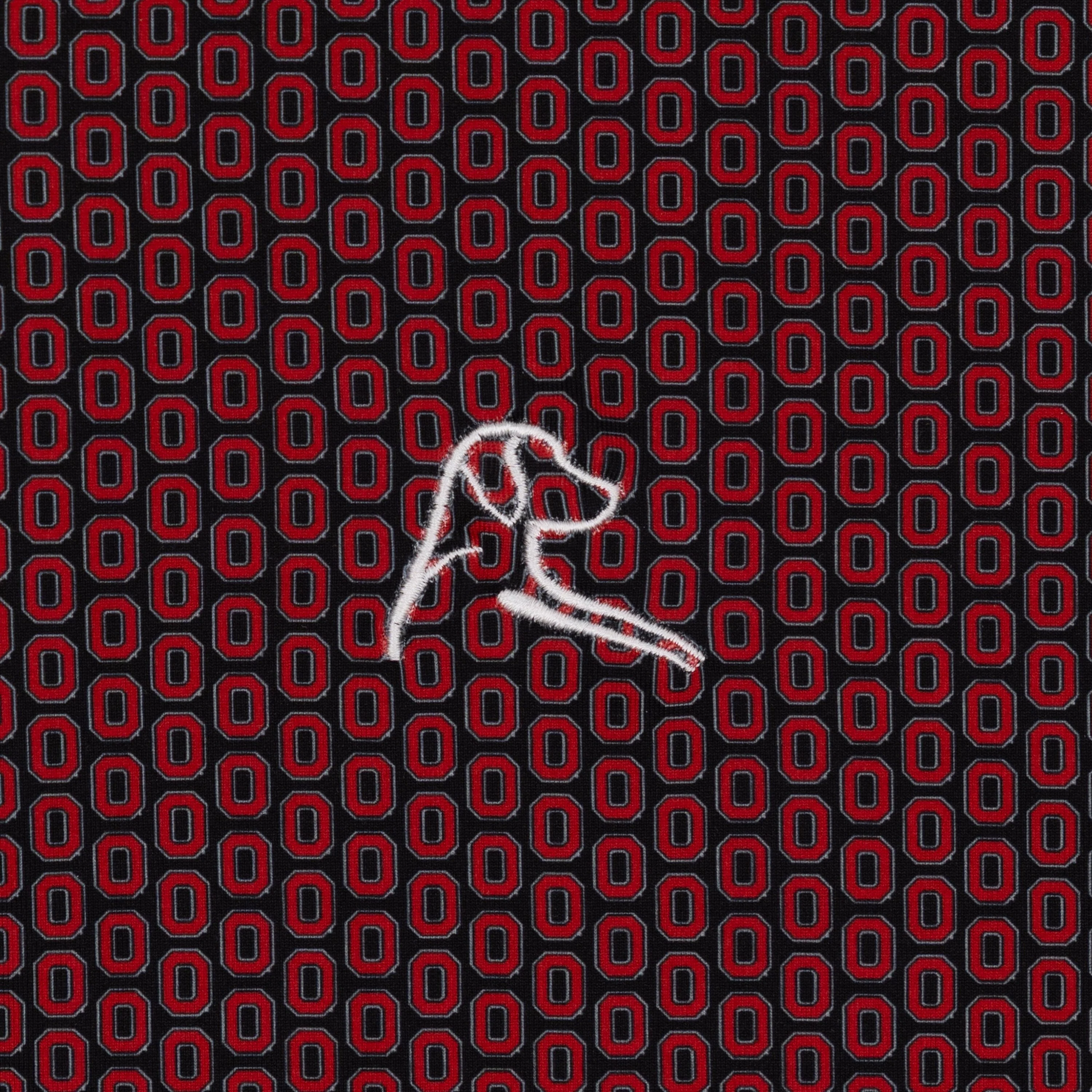 The Ohio State Block O | Collegiate Polo | The Ohio State Block O - Black/Roar Red - Image 3