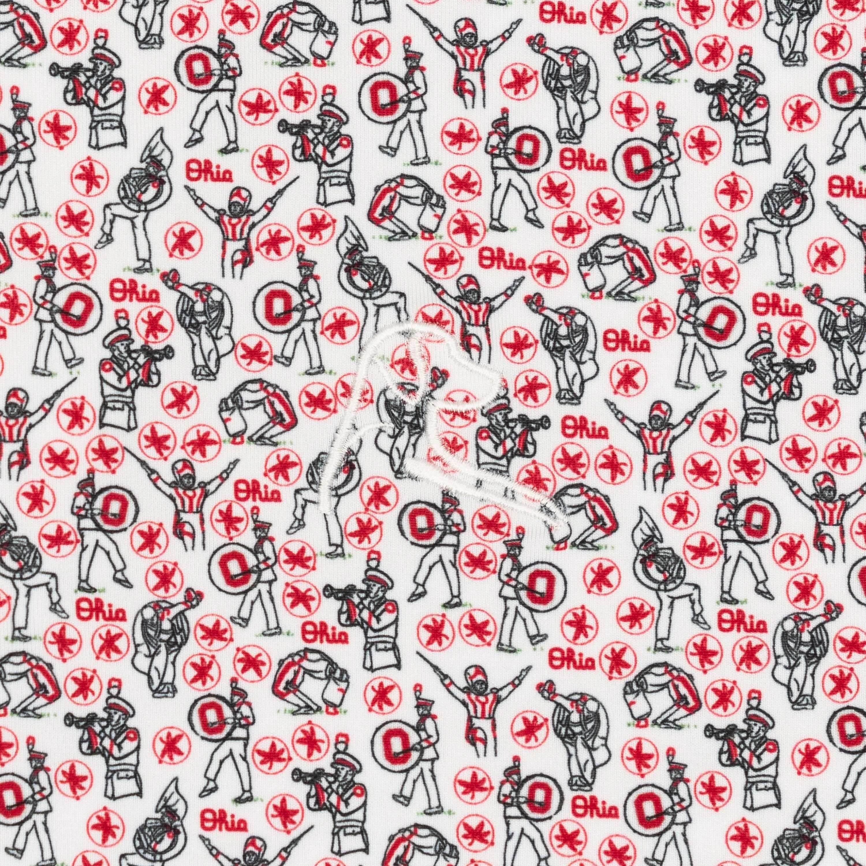 The Ohio State Marching Band | Collegiate Polo | The Ohio State Marching Band - White/Roar Red - Image 3