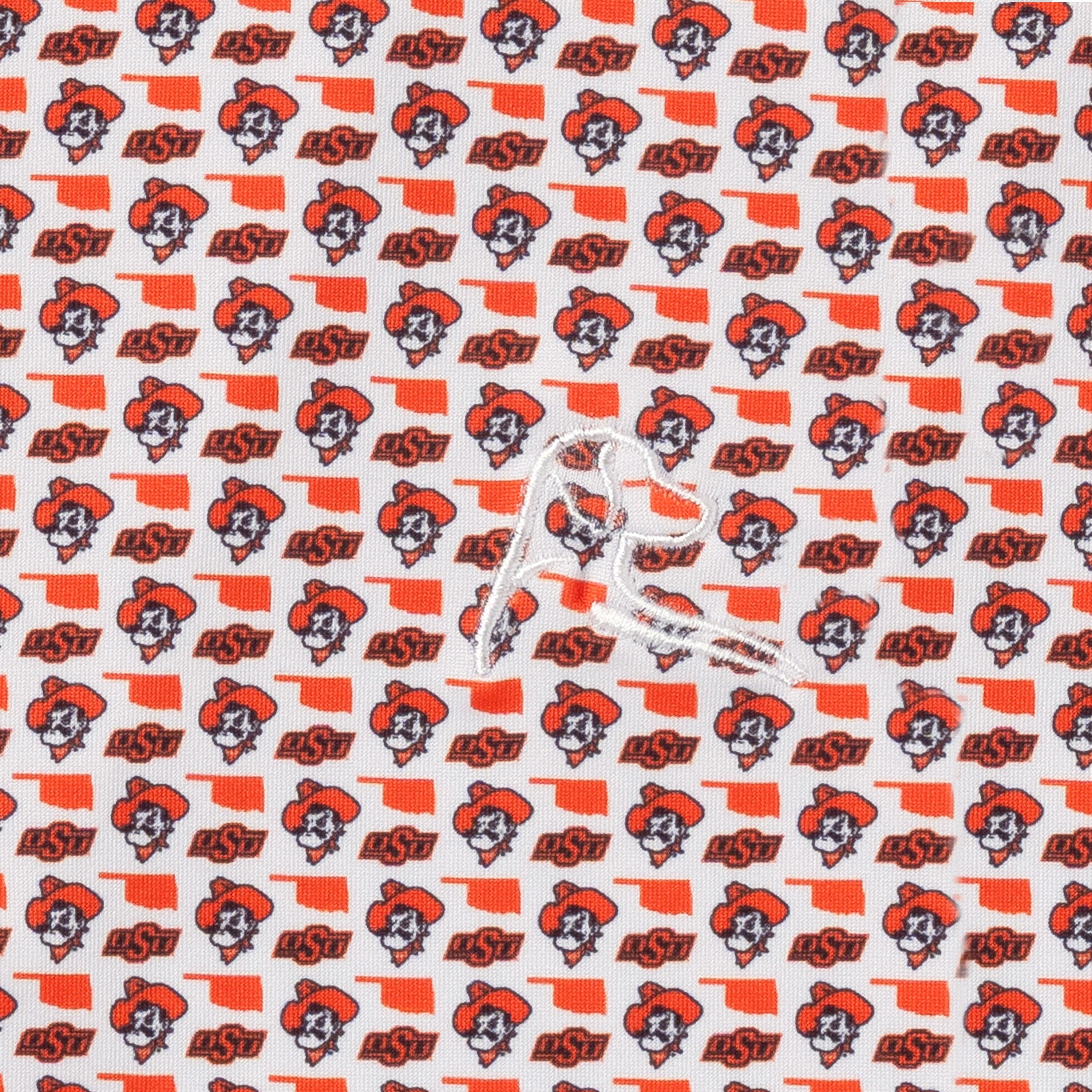 The Oklahoma State Pokes™ | Collegiate Polo | The Oklahoma State Pokes™ - White/Blaze Orange - Image 3