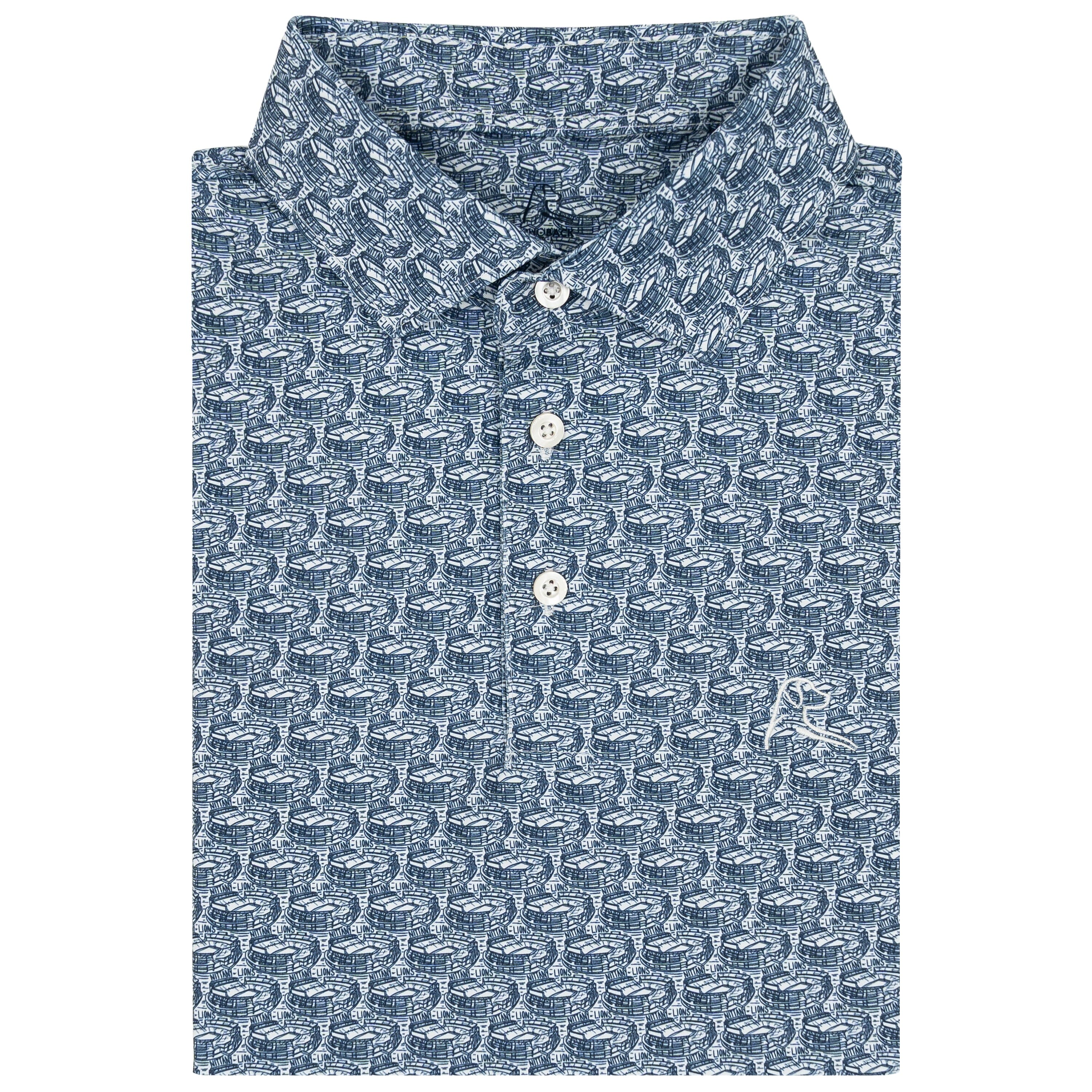 The Penn State Beaver Stadium | Collegiate Polo | The Penn State Beaver Stadium - White/Indigo Blue