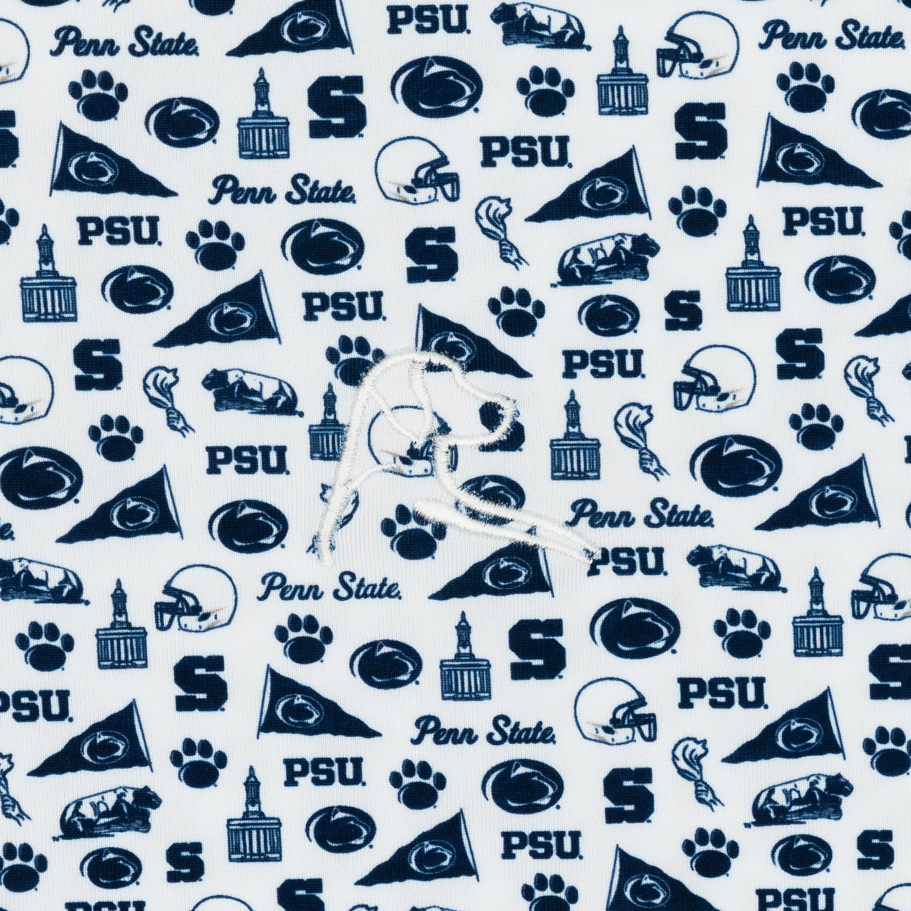 The Penn State Gameday | Collegiate Polo | The Penn State Gameday - White/Indigo Blue - Image 3