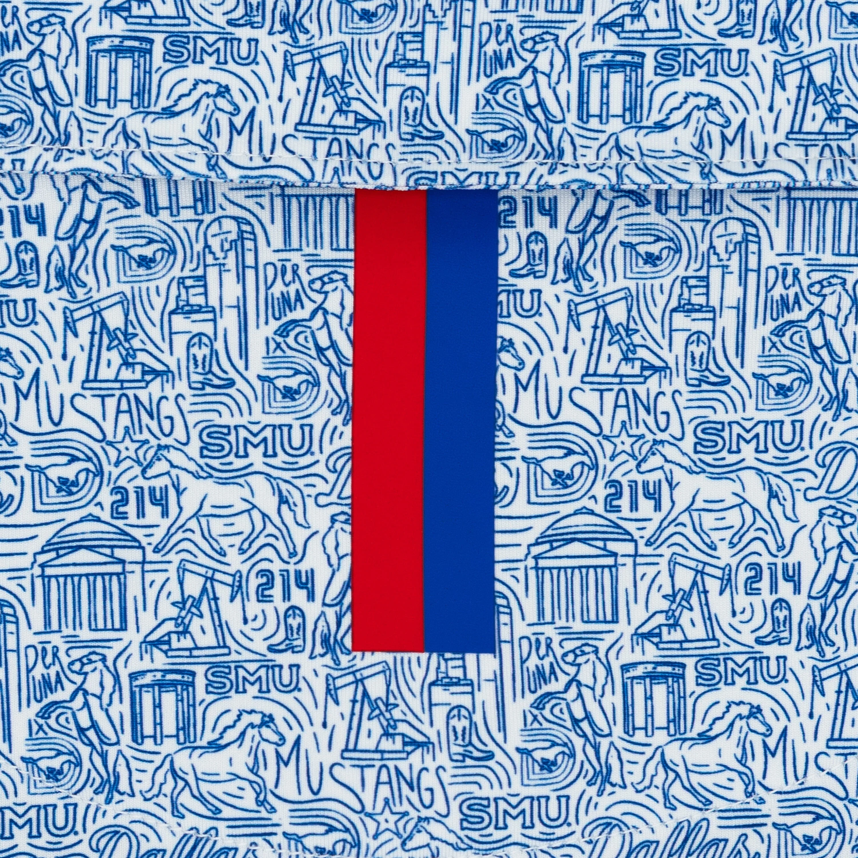 The SMU Boulevard™ | Collegiate Polo | The SMU Boulevard™ - White/Ocean Blue - Image 4