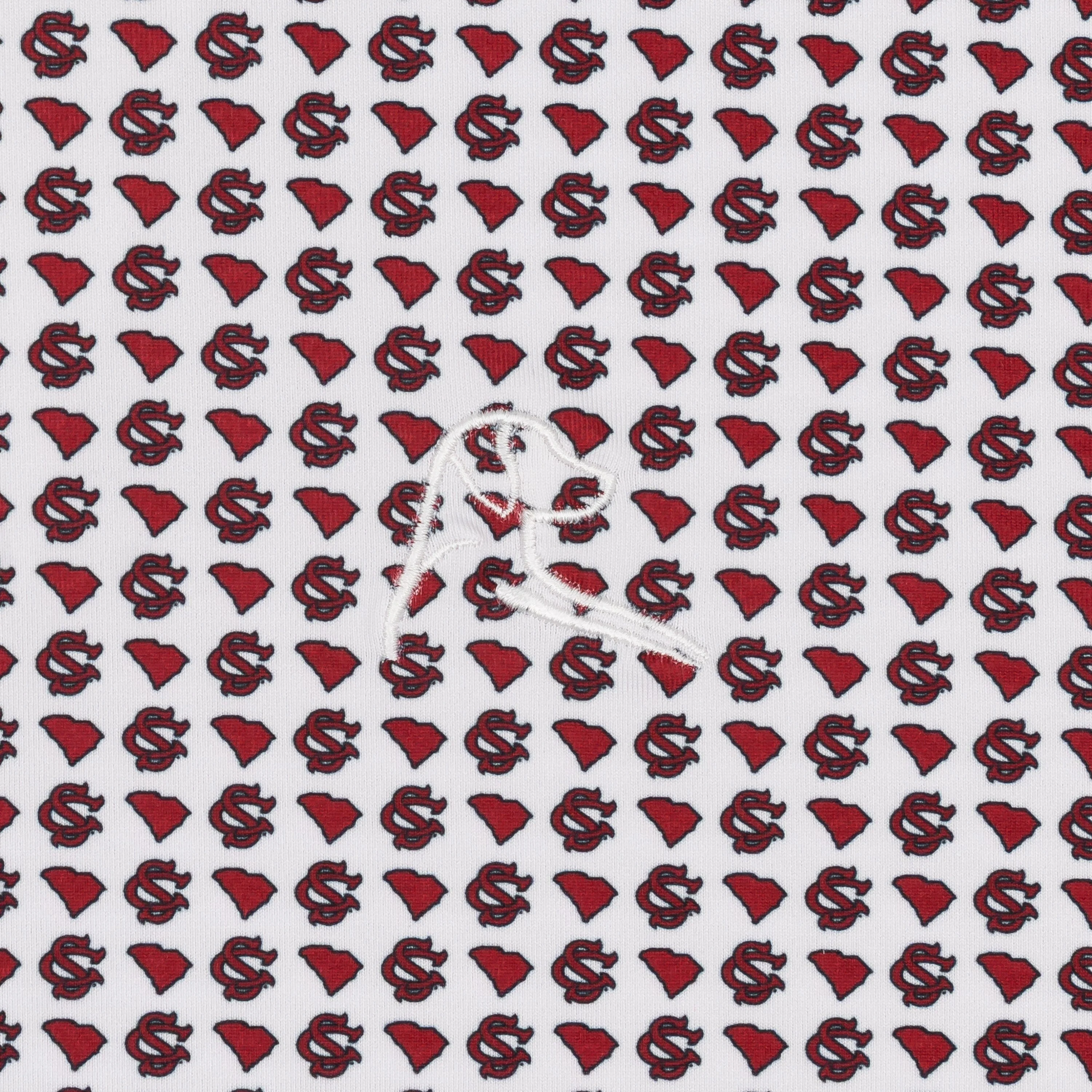The South Carolina Go Cocks | Collegiate Polo | The South Carolina Go Cocks - White/Dark Red - Image 3
