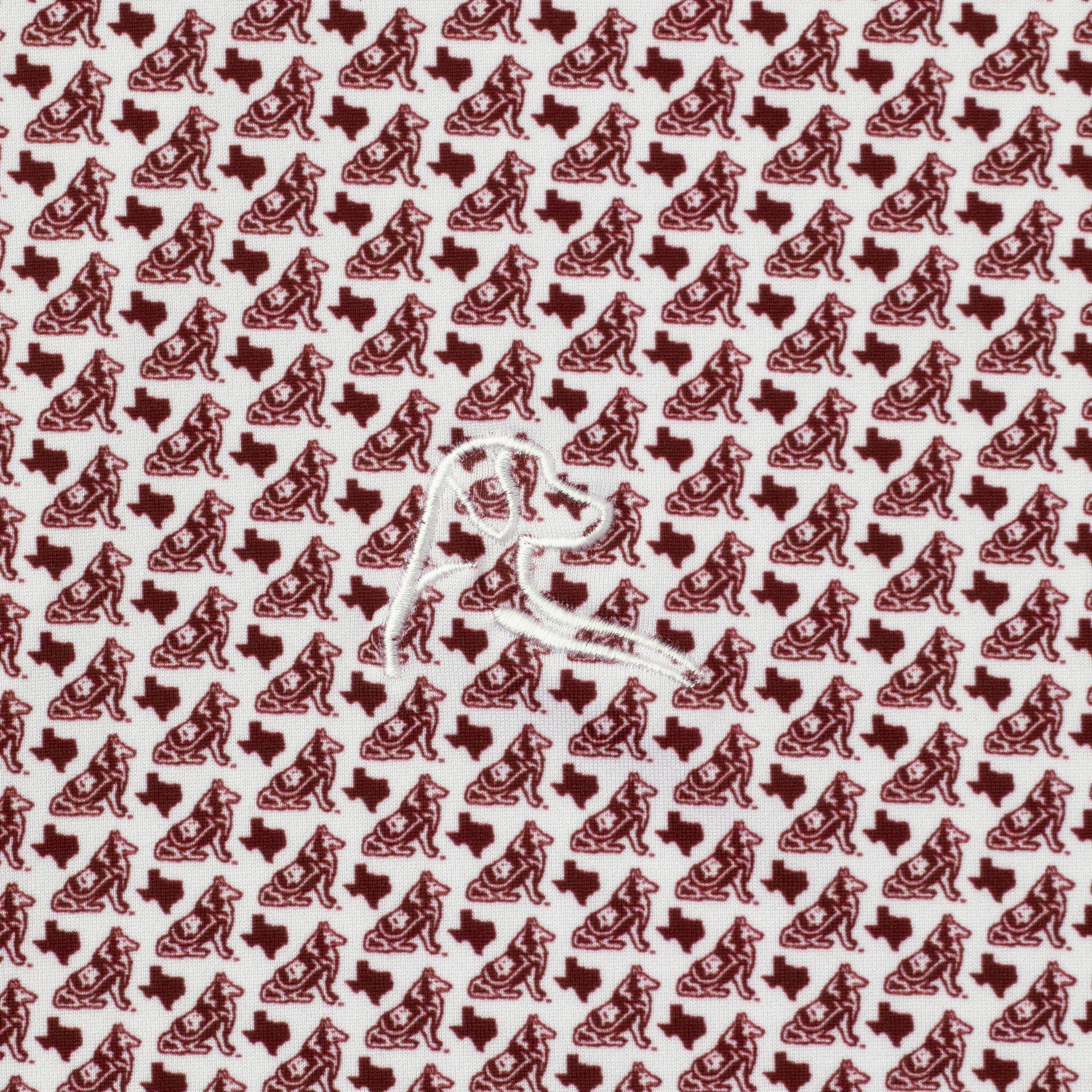 The Texas A&M Reveille | Collegiate Polo | The Texas A&M Reveille - White/Burgundy - Image 3