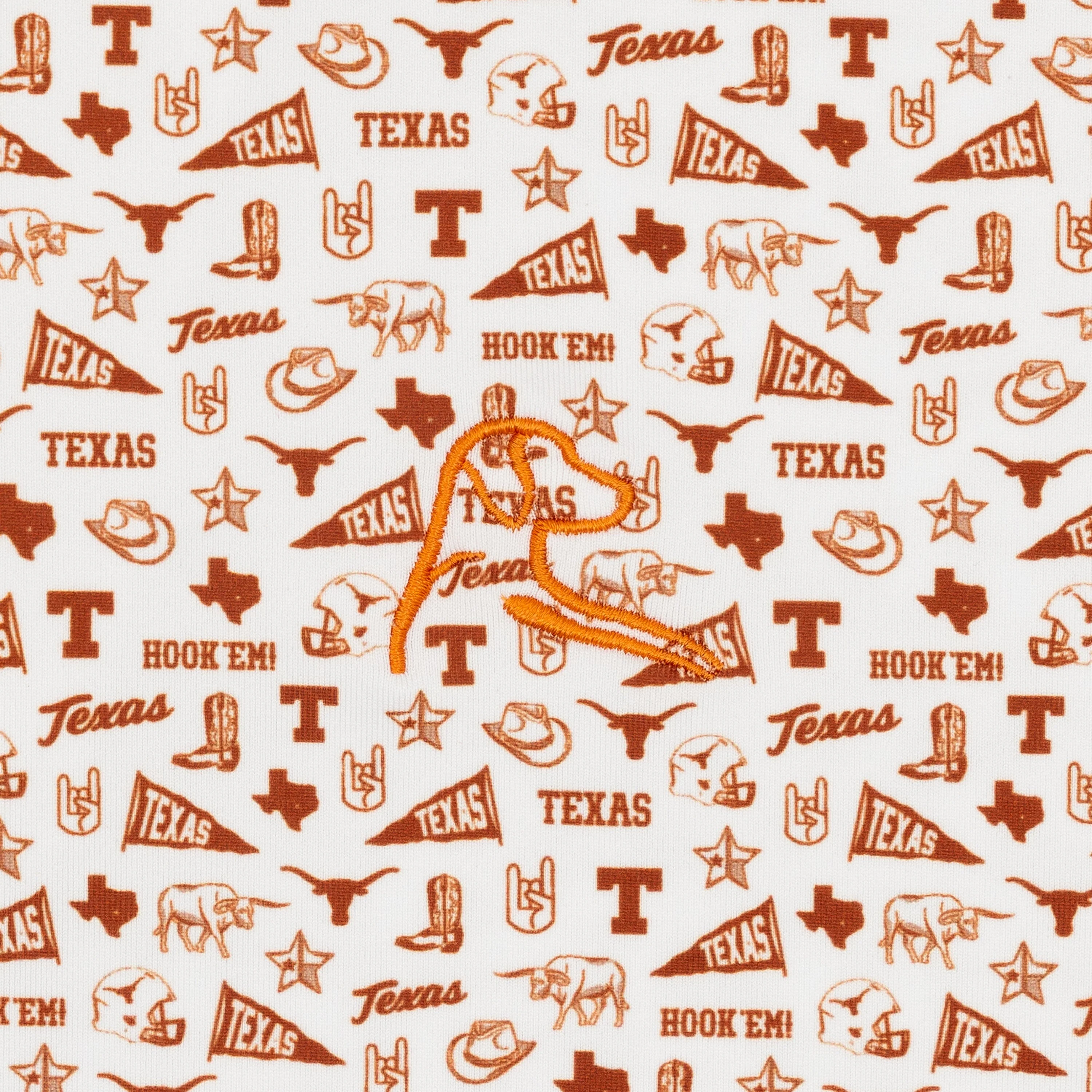 The Texas Gameday | Collegiate Polo | The Texas Gameday - White/Rust Orange - Image 3