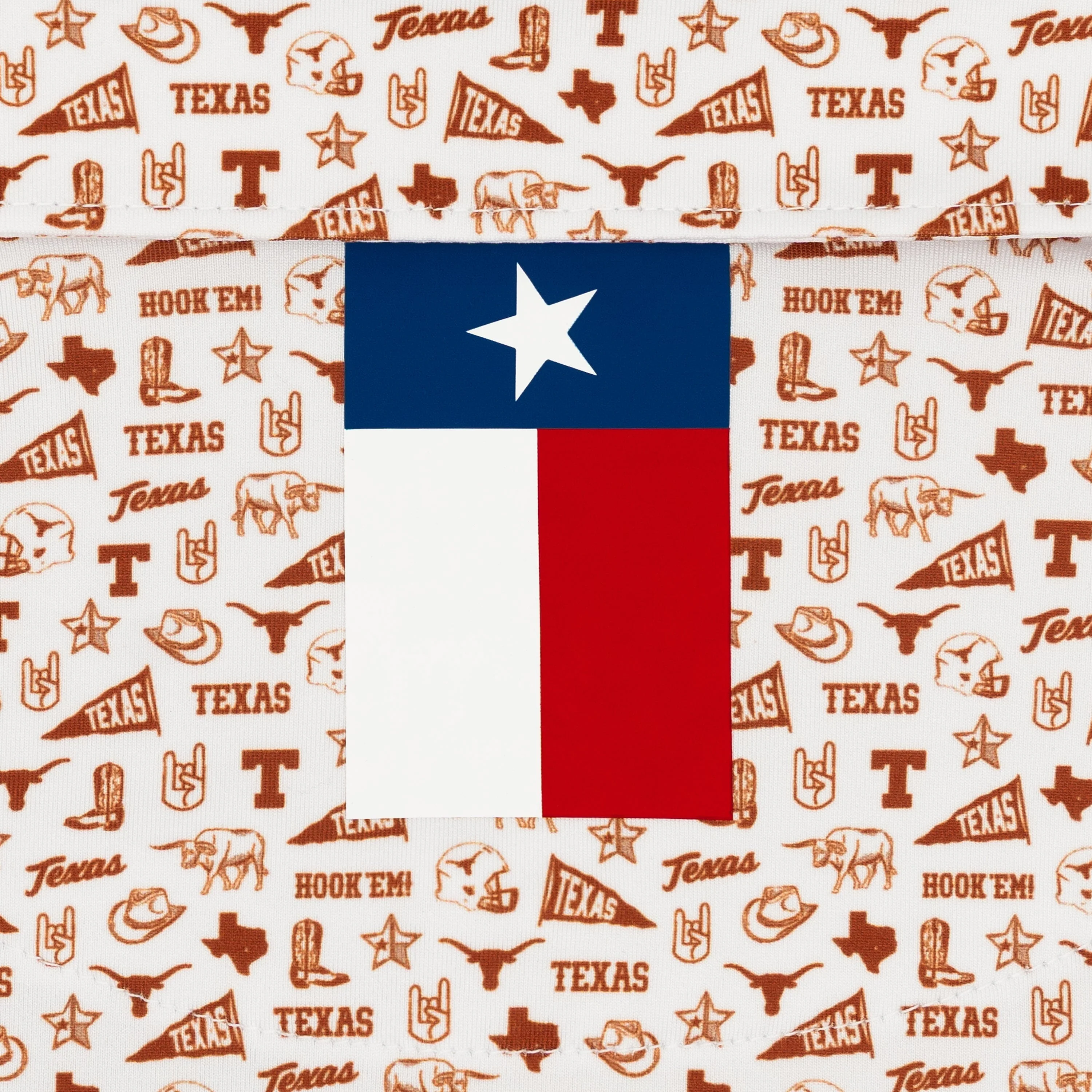 The Texas Gameday | Collegiate Polo | The Texas Gameday - White/Rust Orange - Image 4
