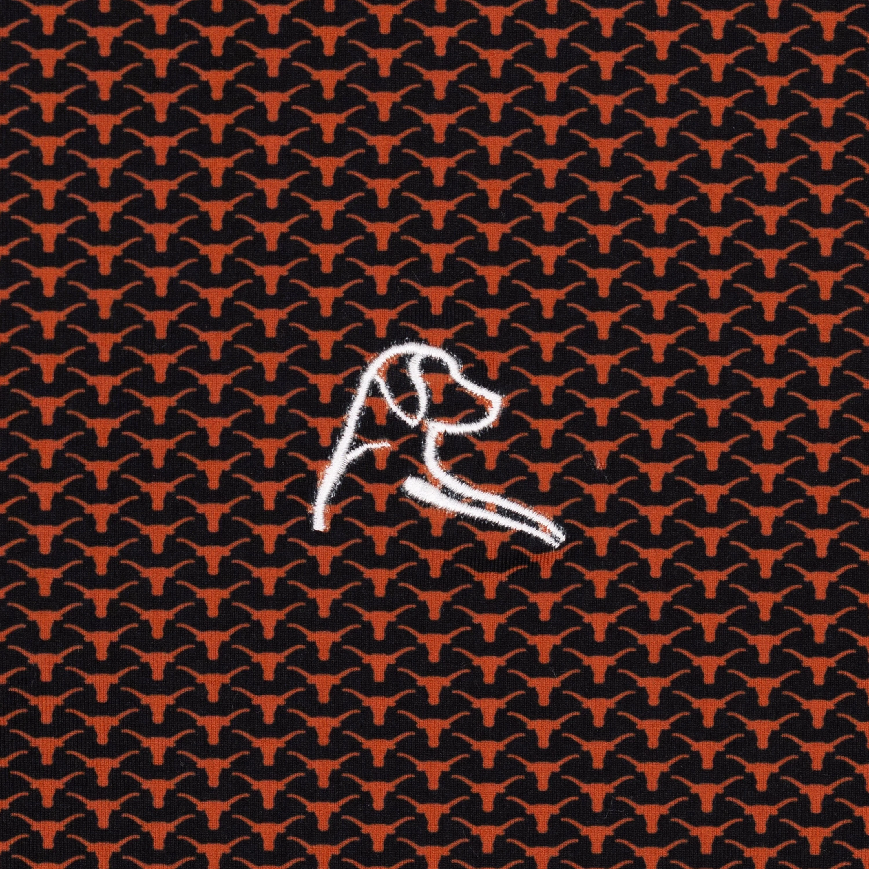 The Texas Horns | Collegiate Polo | The Texas Horns - Black/Rust Orange - Image 3