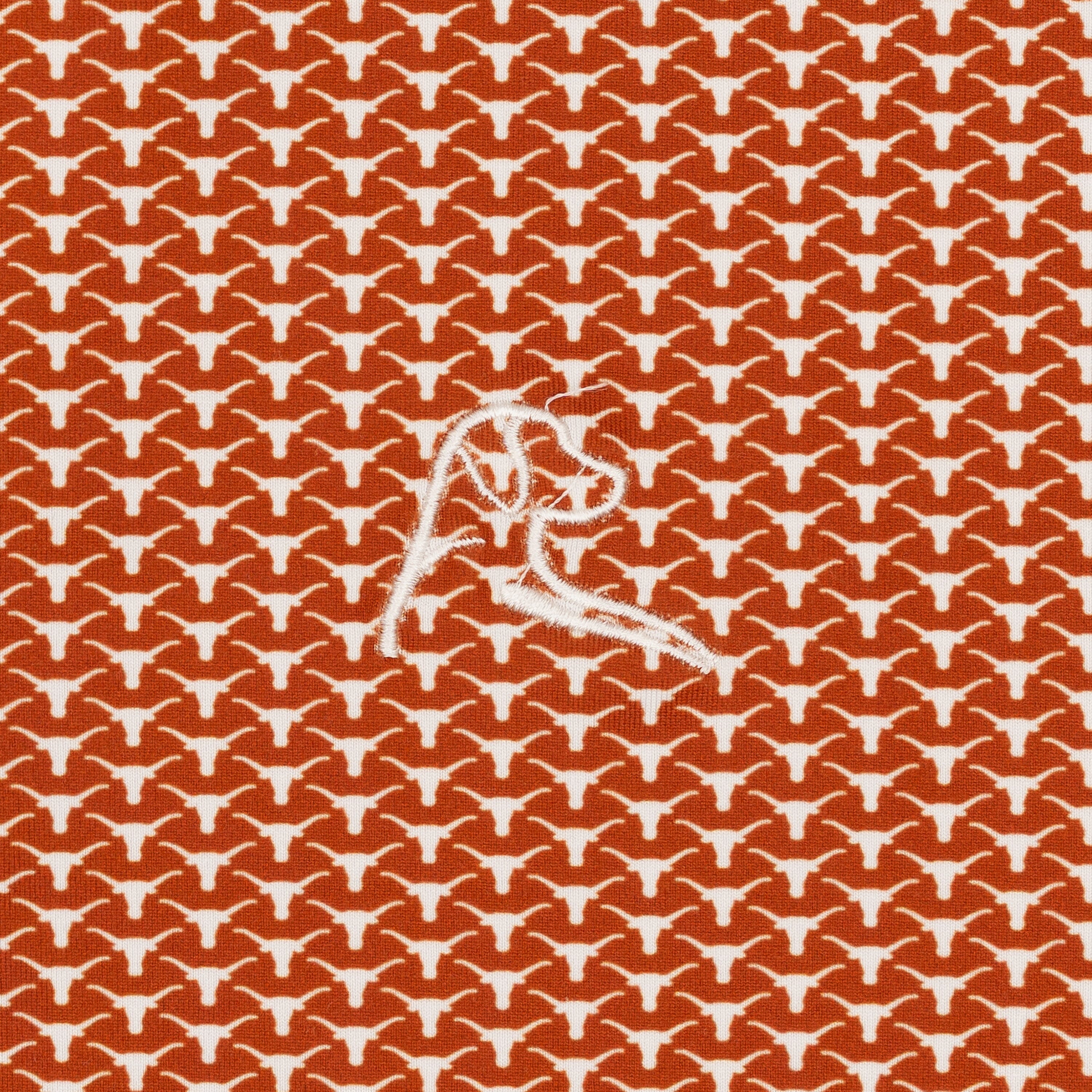 The Texas Horns | Collegiate Polo | The Texas Horns - Rust Orange/White - Image 3