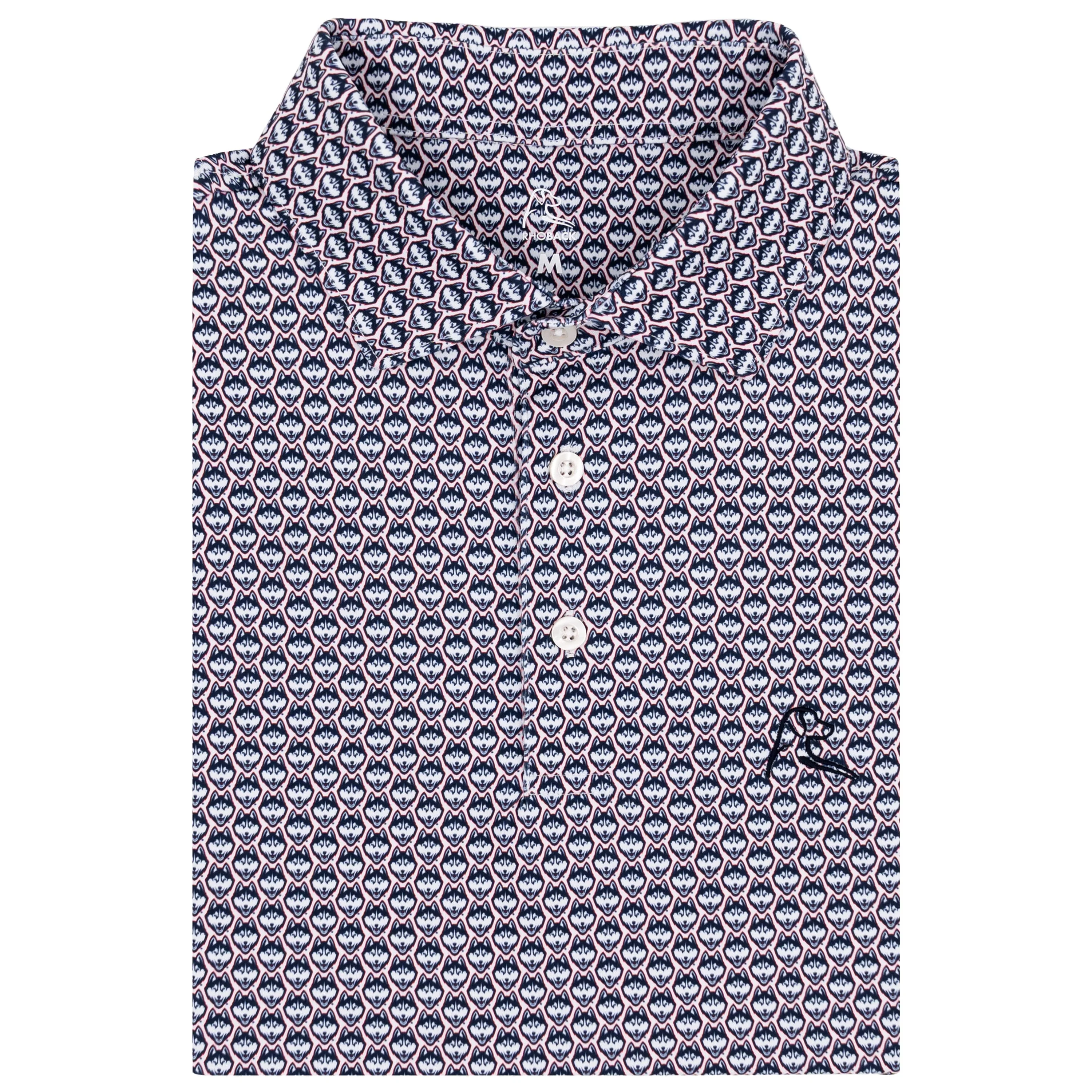 The UConn Huskies™ | Collegiate Polo | The UConn Huskies™ - White/Indigo Blue