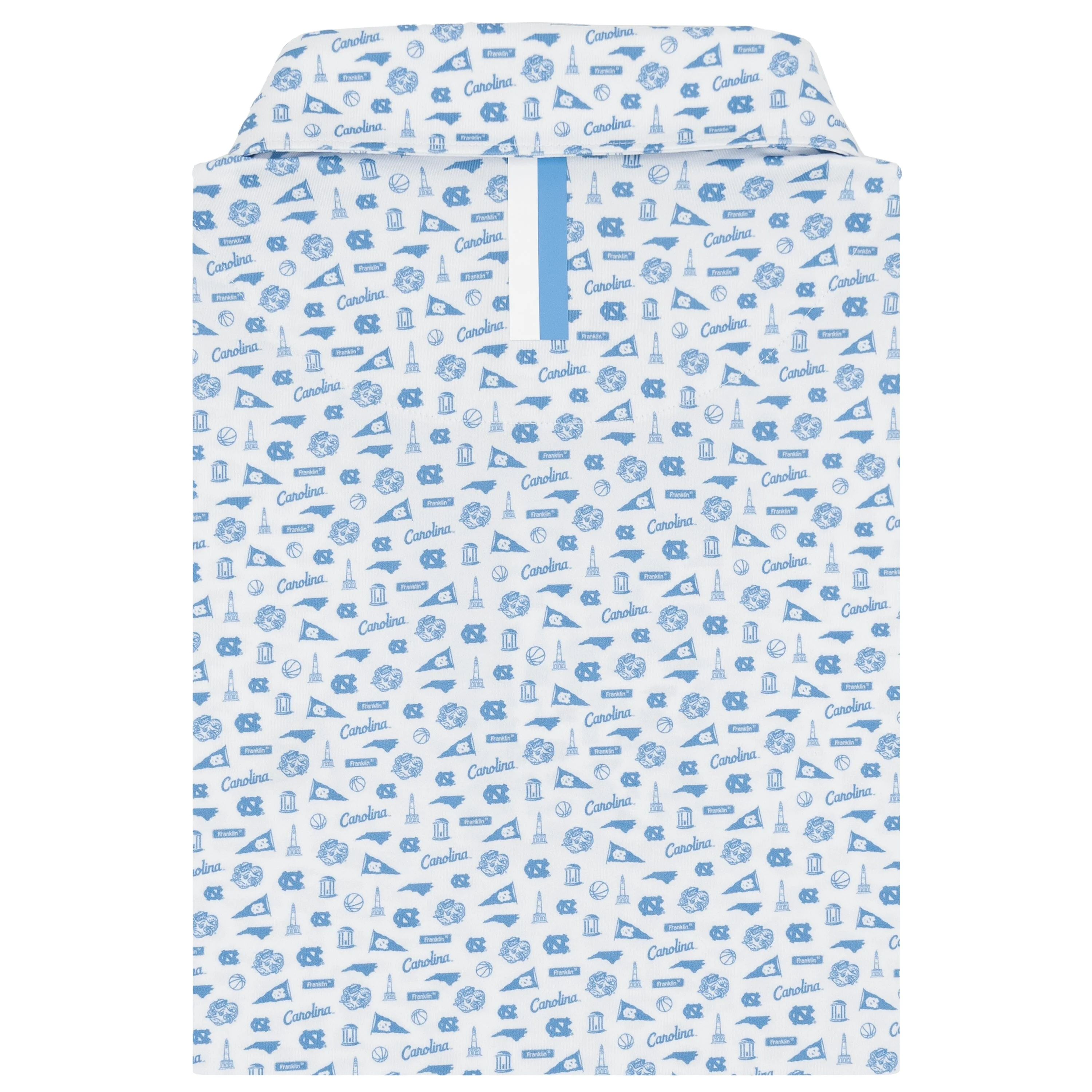 The UNC Gameday | Collegiate Polo | The UNC Gameday - White/Powder Blue - Image 2