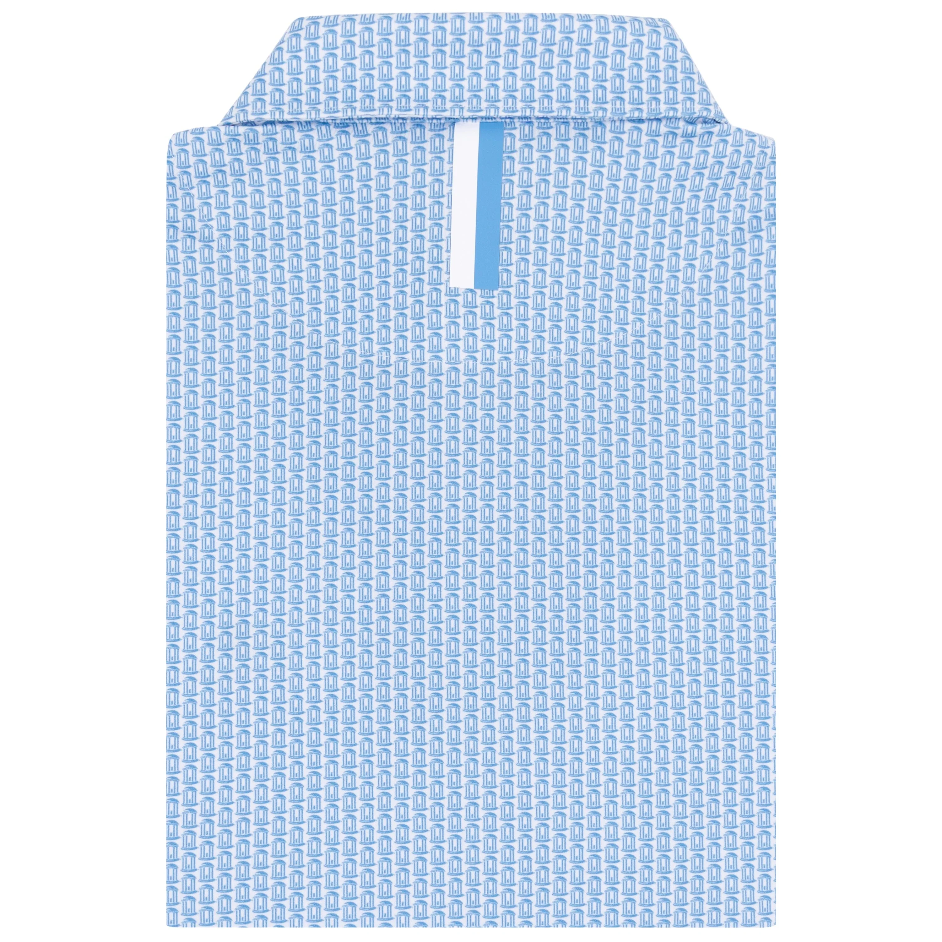 The UNC Old Well | Collegiate Polo | The UNC Old Well - White/Powder Blue - Image 2