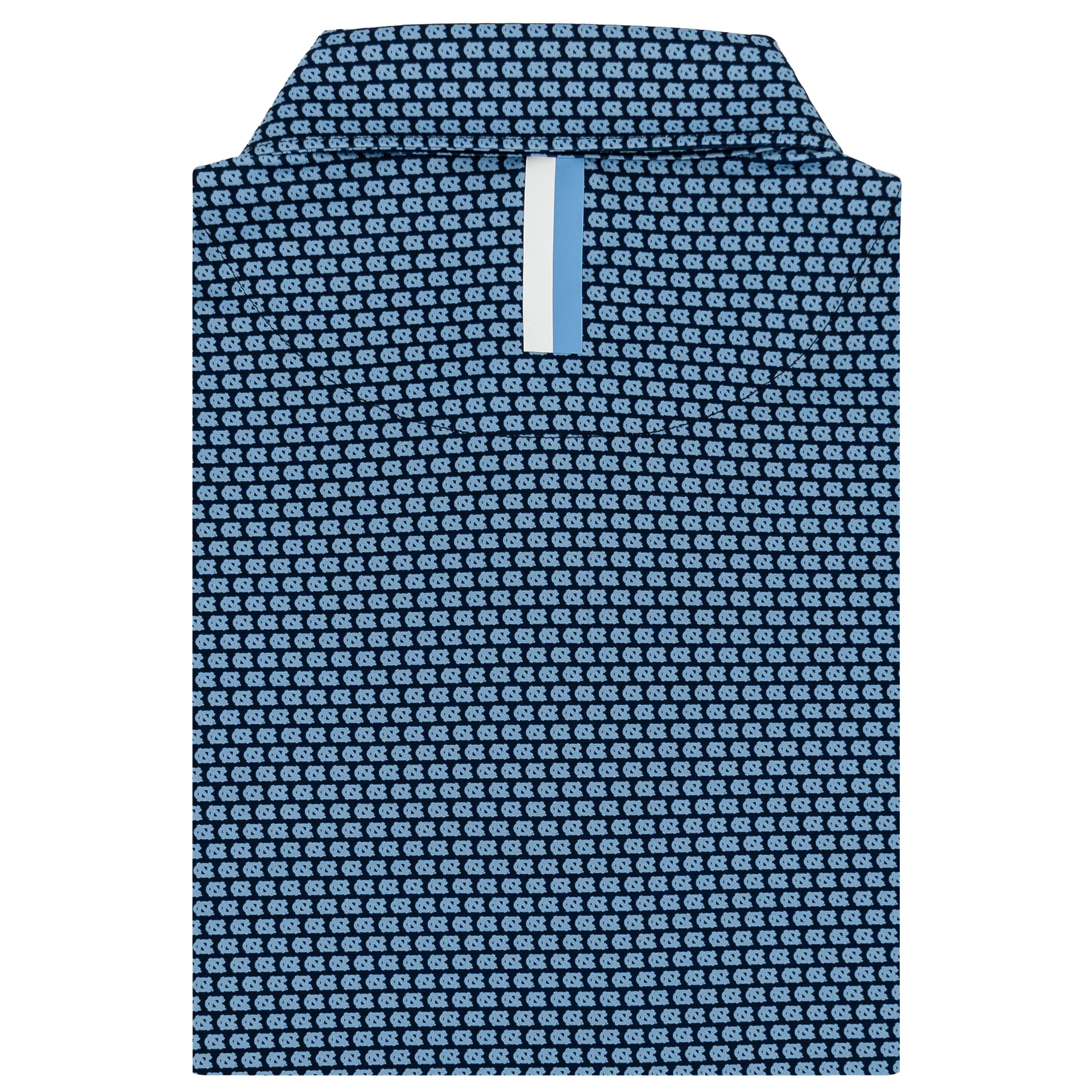 The UNC Tar Heel™ | Collegiate Polo | The UNC Tar Heel™ - Admiral Navy/Powder Blue - Image 2